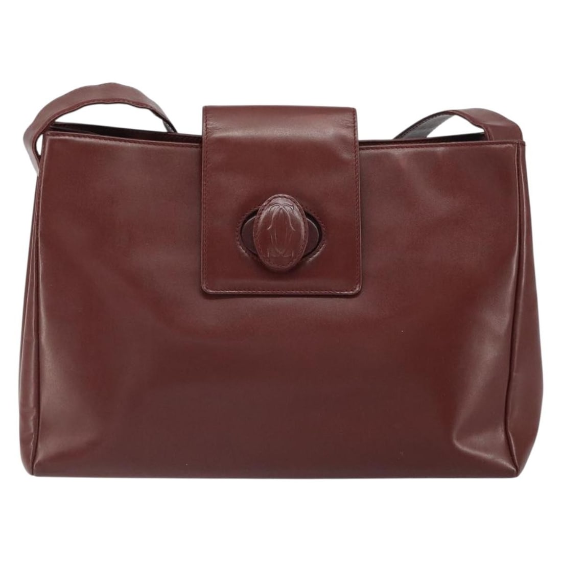 Leather Shoulder Bag Must de Cartier Burgundy 32cm by Cartier (1 of 18)