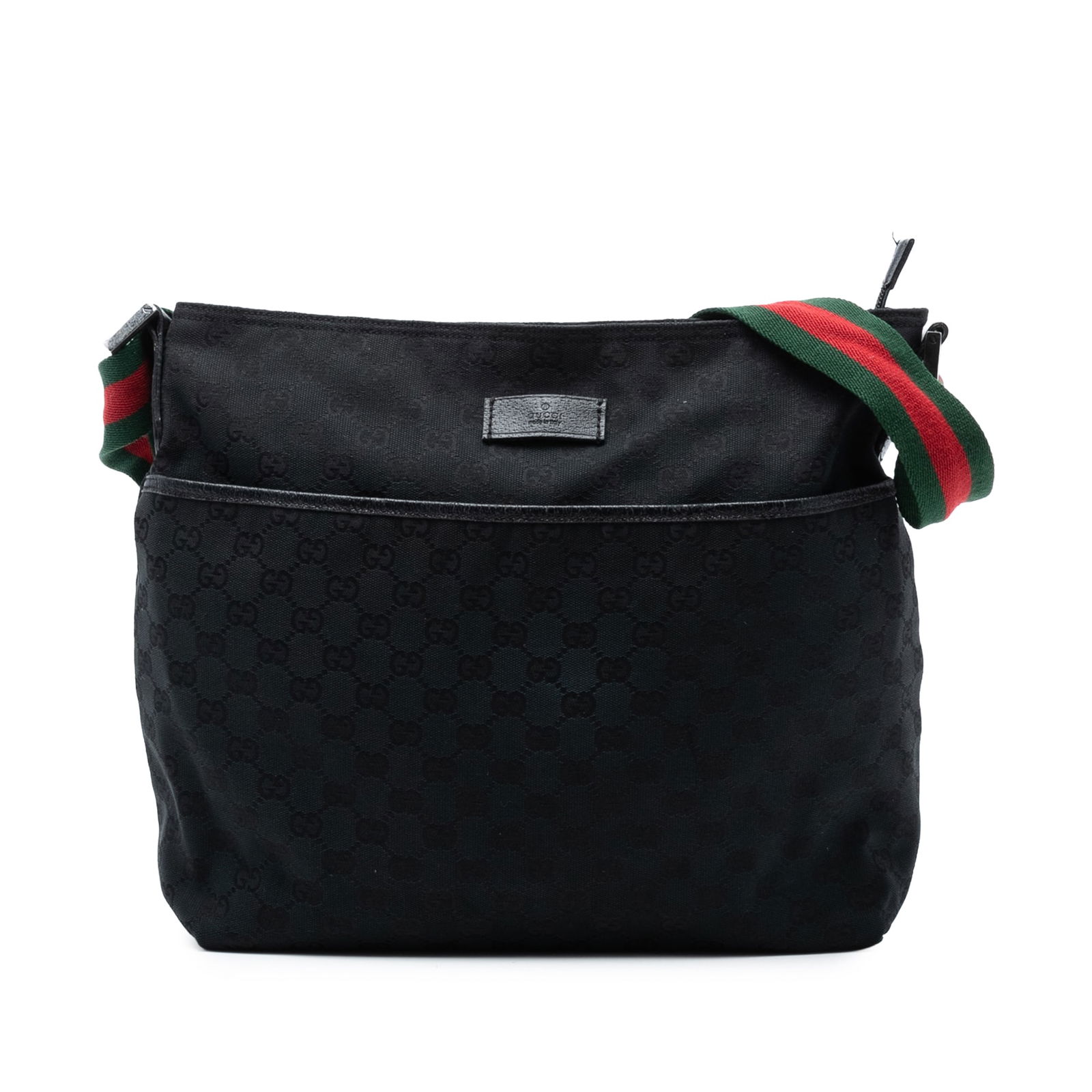 GG Canvas Web Black Crossbody Bag with Leather Trim by Gucci (1 of 7)