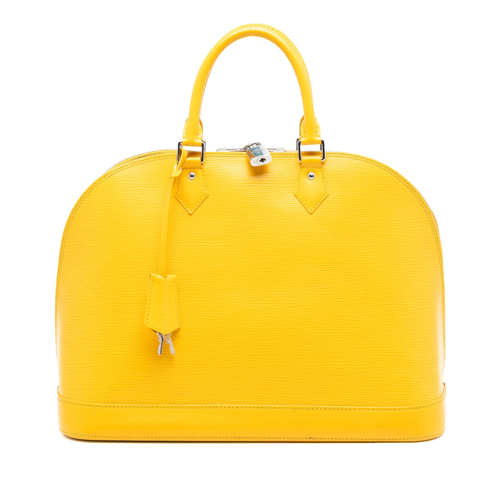 Yellow Epi Leather Alma GM Bag by Louis Vuitton with Top Zip Closure (1 of 8)