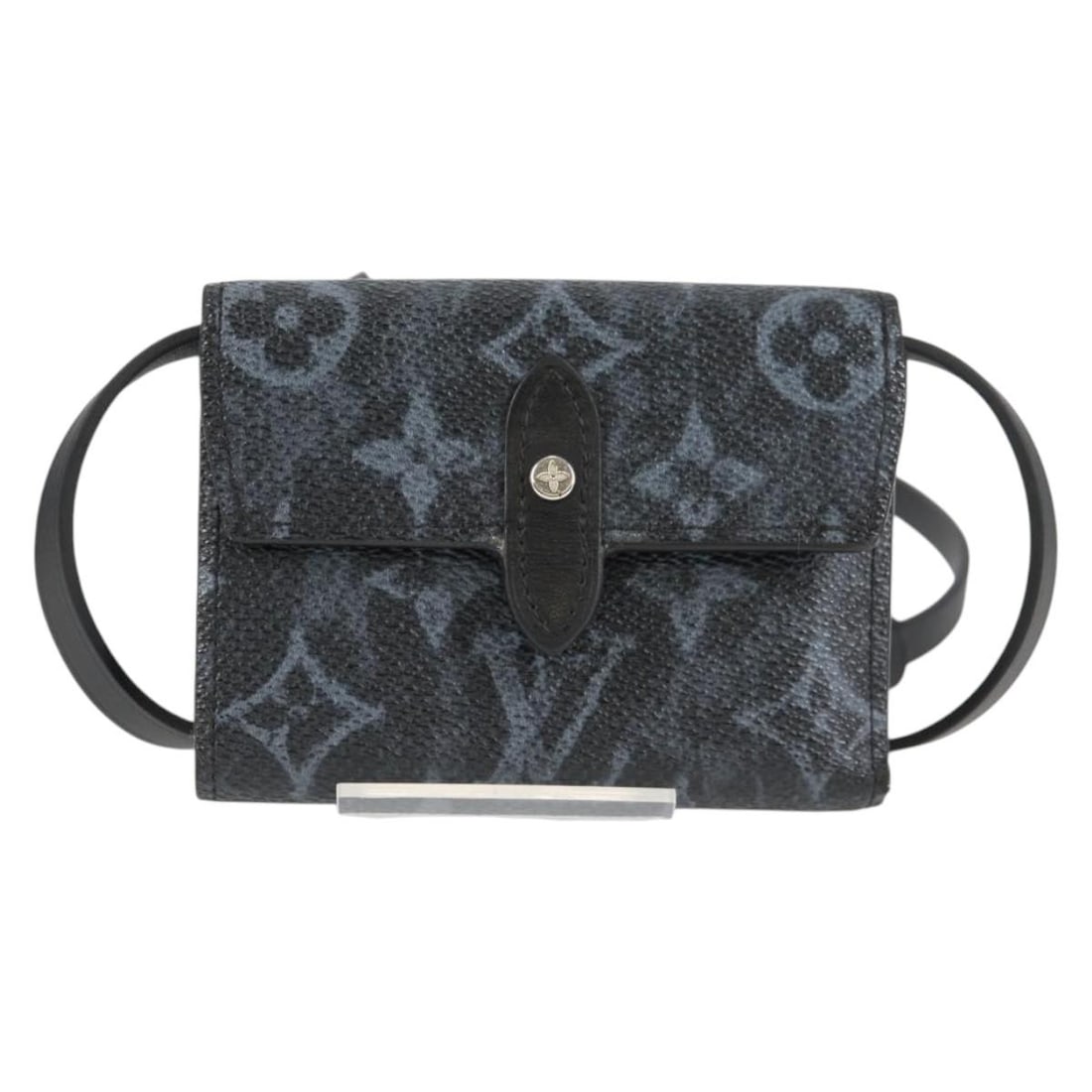 Limited Edition Louis Vuitton Pastel Noir Canvas Cross Card Holder: Limited Edition Louis Vuitton Pastel Noir Canvas Cross Card Holder This Louis Vuitton Cross Card Holder in Limited Edition Monogram Pastel Noir is crafted from black canvas. Designed for women, it fea