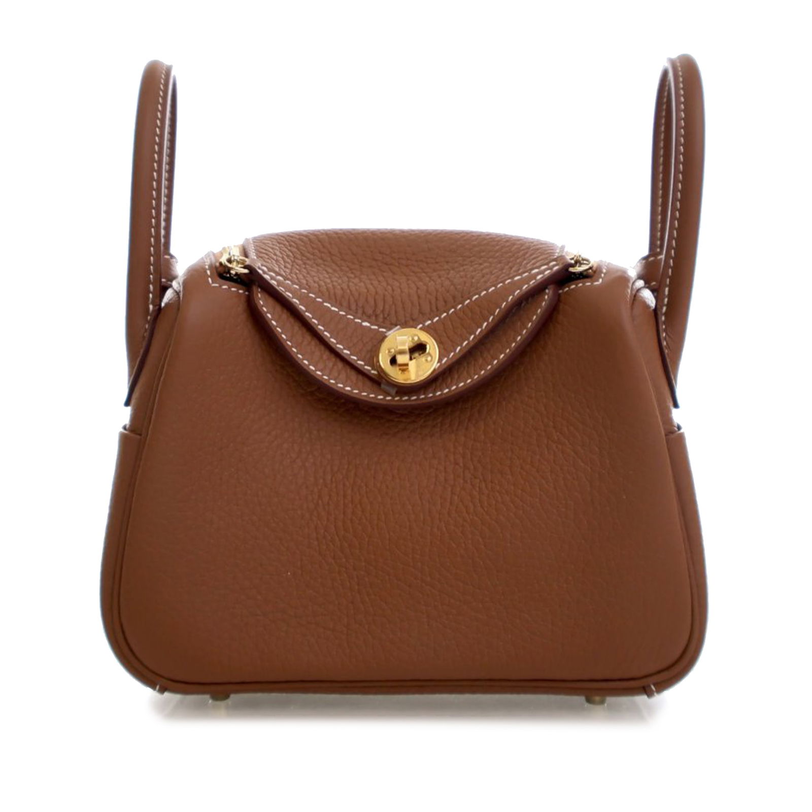 Hermes Mini Lindy 20 Gold Clemence Leather Shoulder Bag (1 of 12)