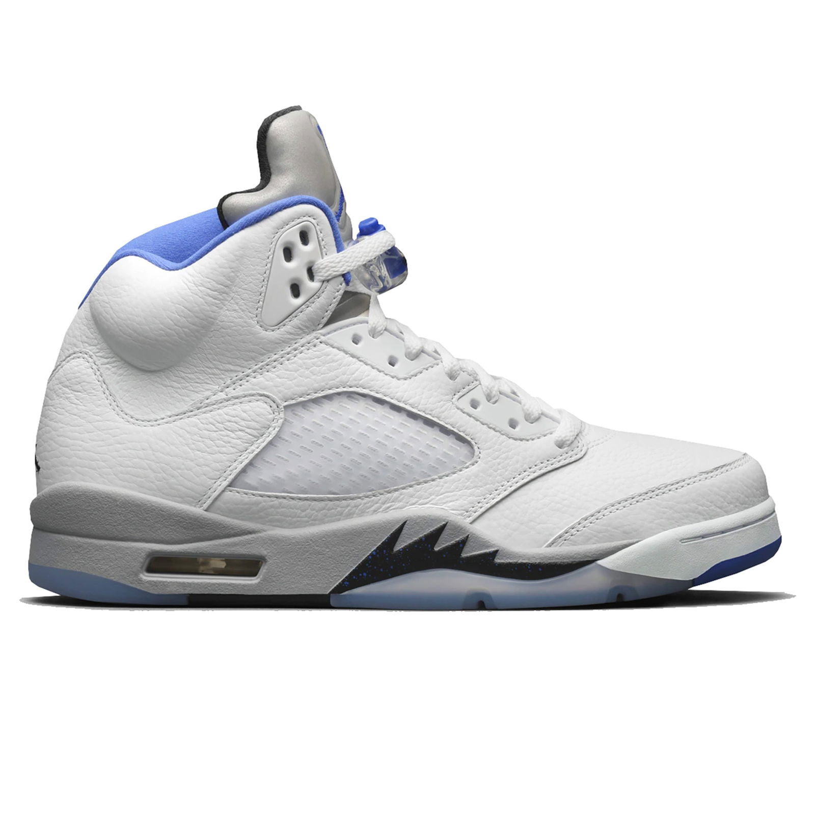 Air Jordan 5 Retro 2021 White Stealth Sneakers: Air Jordan 5 Retro 2021 White Stealth Sneakers The Jordan 5 Retro White Stealth 2021 is an authentic pair of sneakers in un-used and unworn condition. This edition features a classic design and is