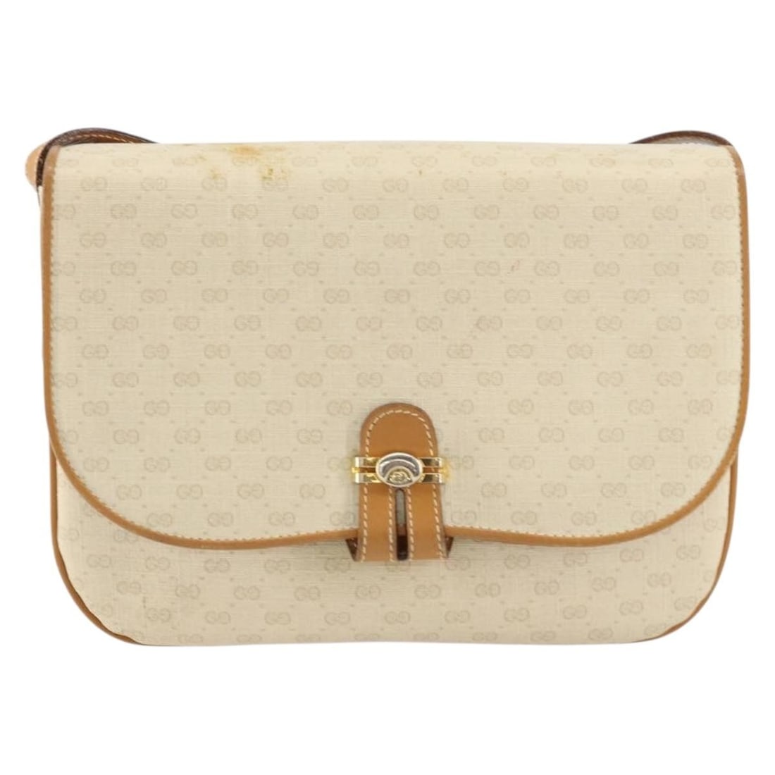 Gucci Micro GG Canvas Shoulder Bag in Ecru PVC: Gucci Micro GG Canvas Shoulder Bag in Ecru PVC This Gucci Micro GG Supreme shoulder bag for women features the signature GG canvas in ecru color. Made from durable PVC, it offers a compact design
