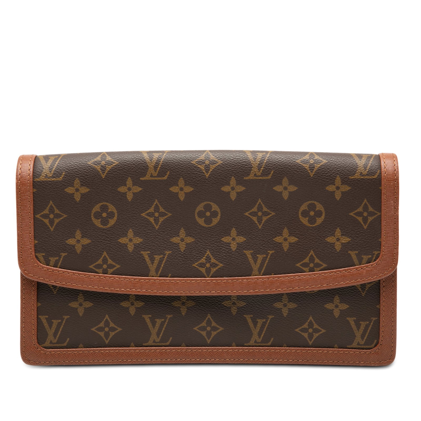 Louis Vuitton Pochette Dame GM Monogram Canvas Clutch with Leather Trim (1 of 7)