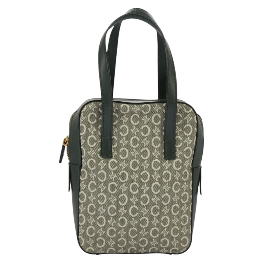 C Macadam Canvas Shoulder Bag by Celine Gray 16cm x 21cm: C Macadam Canvas Shoulder Bag by Celine Gray 16cm x 21cm This Celine C Macadam handbag features a gray canvas exterior accented with leather trim and metal fittings. Designed for women, the bag offers