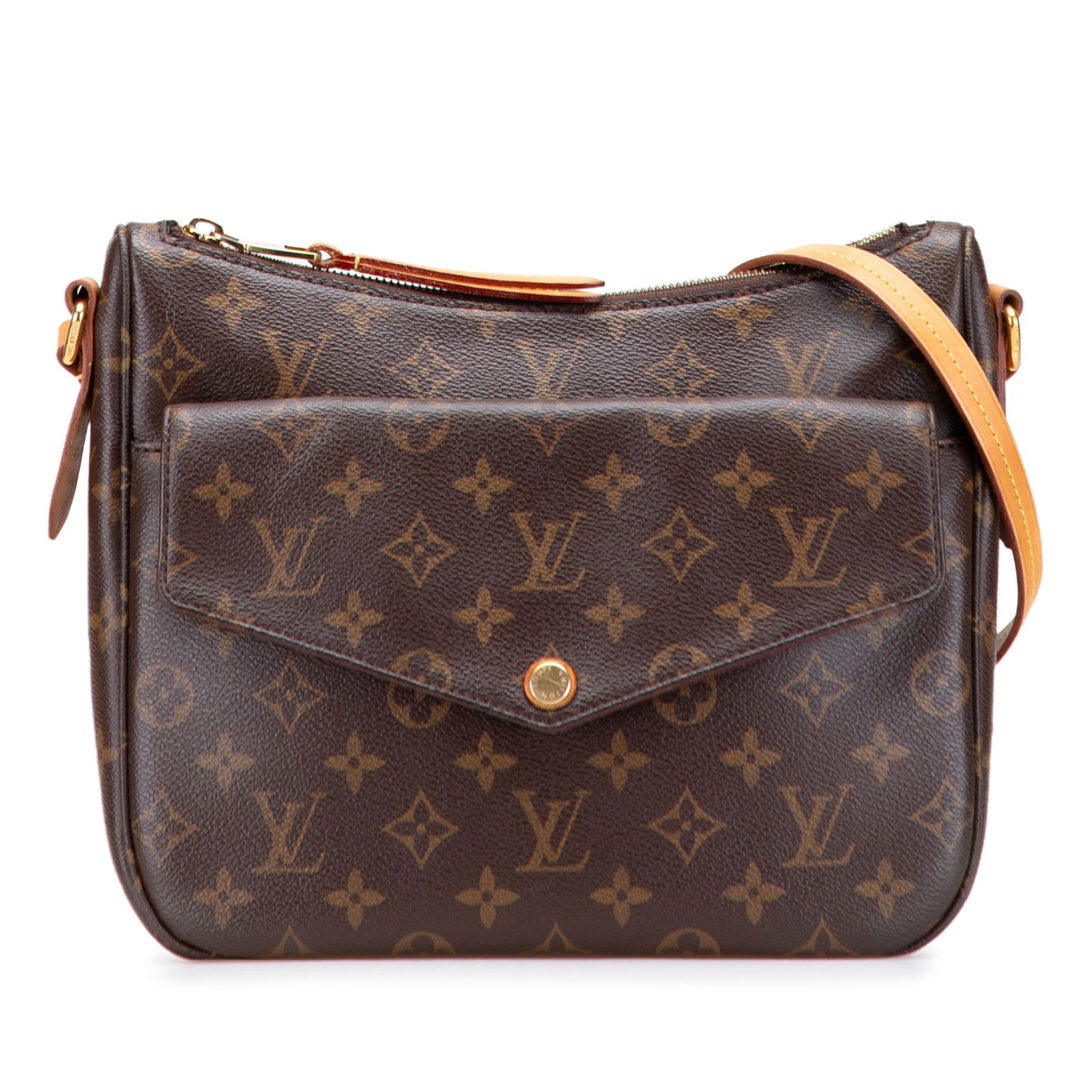Louis Vuitton Monogram Mabillon Brown Canvas Handbag: Louis Vuitton Monogram Mabillon Brown Canvas Handbag The Louis Vuitton Monogram Mabillon is a stylish handbag crafted from durable monogram canvas. It features a flat vachetta leather strap for comfor
