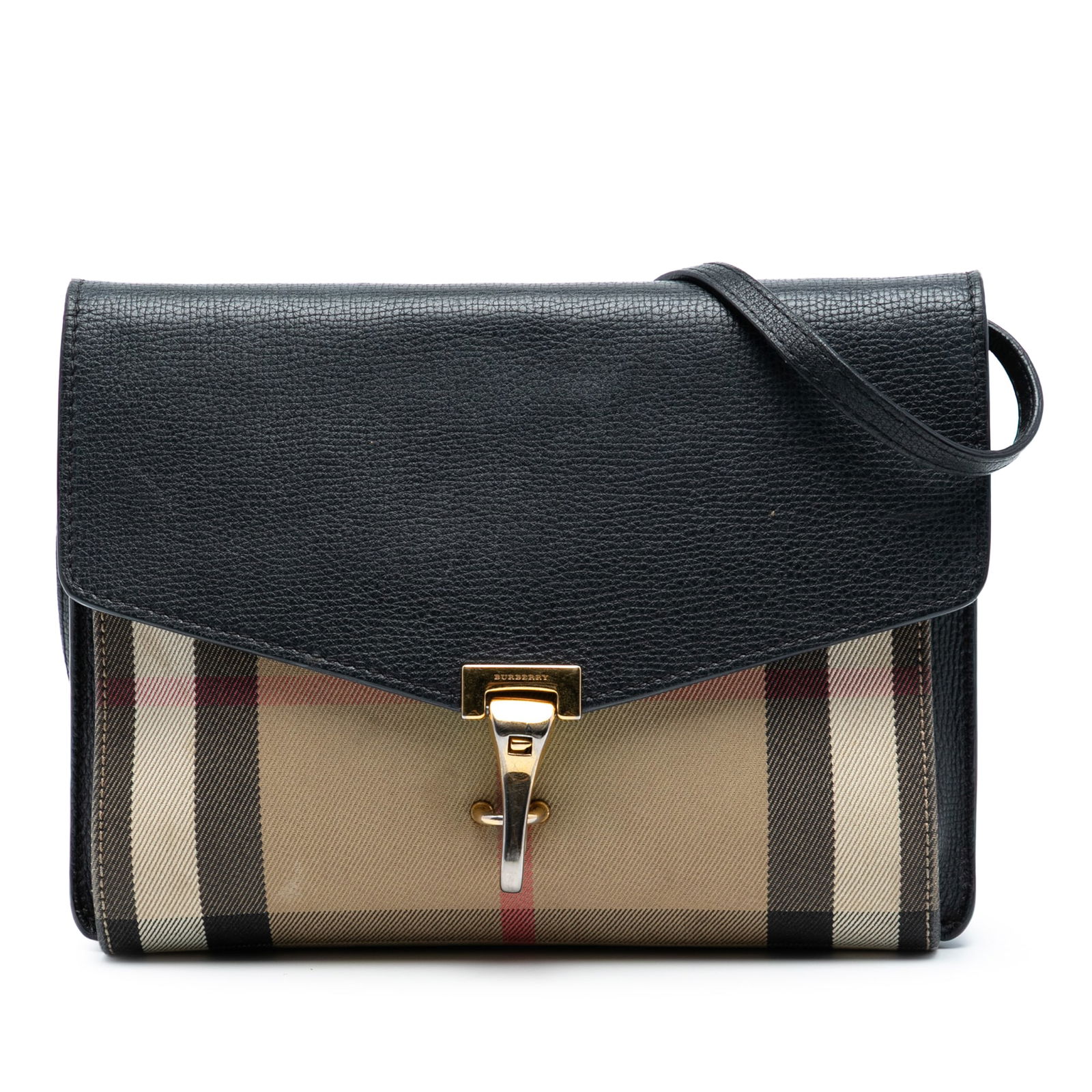 Burberry Small Leather House Check Derby Macken Crossbody Bag (1 of 7)