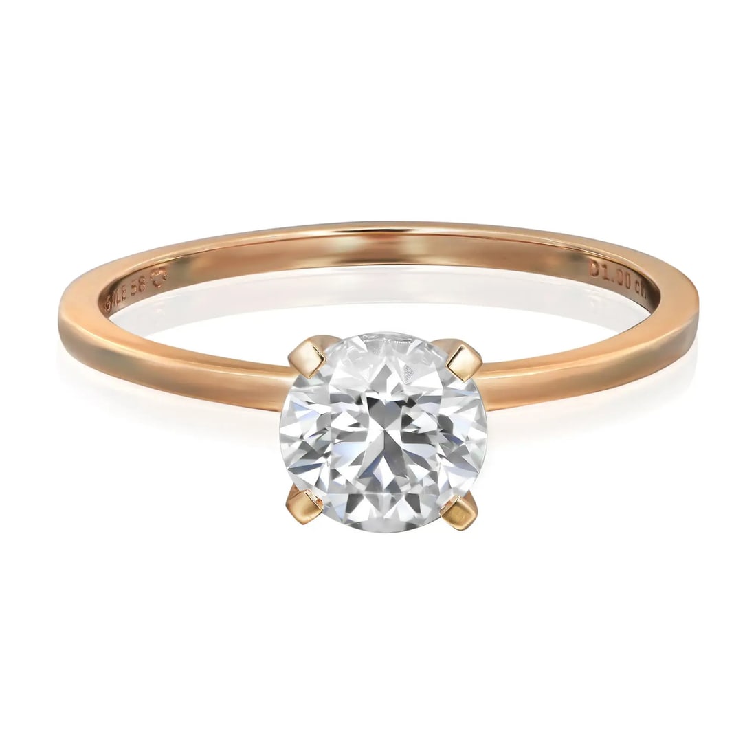 Pandora 14K Yellow Gold Lab Grown Diamond Engagement Ring 1.00Cttw Size 8.5 (1 of 6)