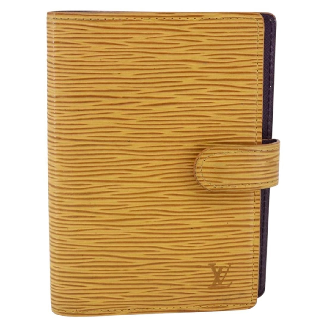Yellow Epi Leather Agenda Cover by Louis Vuitton Unisex: Yellow Epi Leather Agenda Cover by Louis Vuitton Unisex This Louis Vuitton Agenda Cover is crafted from yellow Epi leather, offering a durable and stylish accessory suitable for all genders. The item