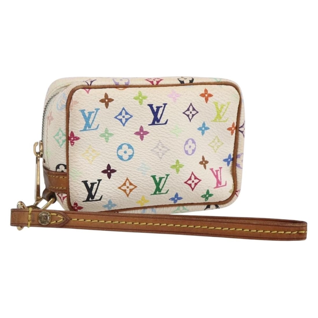 Louis Vuitton Multicolor Canvas Wapity Trousse Pouch for Women: Louis Vuitton Multicolor Canvas Wapity Trousse Pouch for Women Louis Vuitton Wapity Trousse Pouch in multicolor monogram canvas designed for women. This compact pouch features a canvas exterior with s