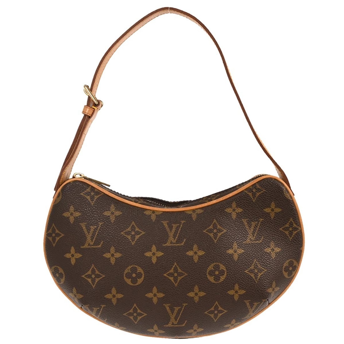 Louis Vuitton Croissant PM Monogram Canvas Brown Hobo Bag M51510: Louis Vuitton Croissant PM Monogram Canvas Brown Hobo Bag M51510 The Louis Vuitton Monogram Croissant PM handbag features the iconic Monogram canvas leather exterior with Alcantara lining. Designed in