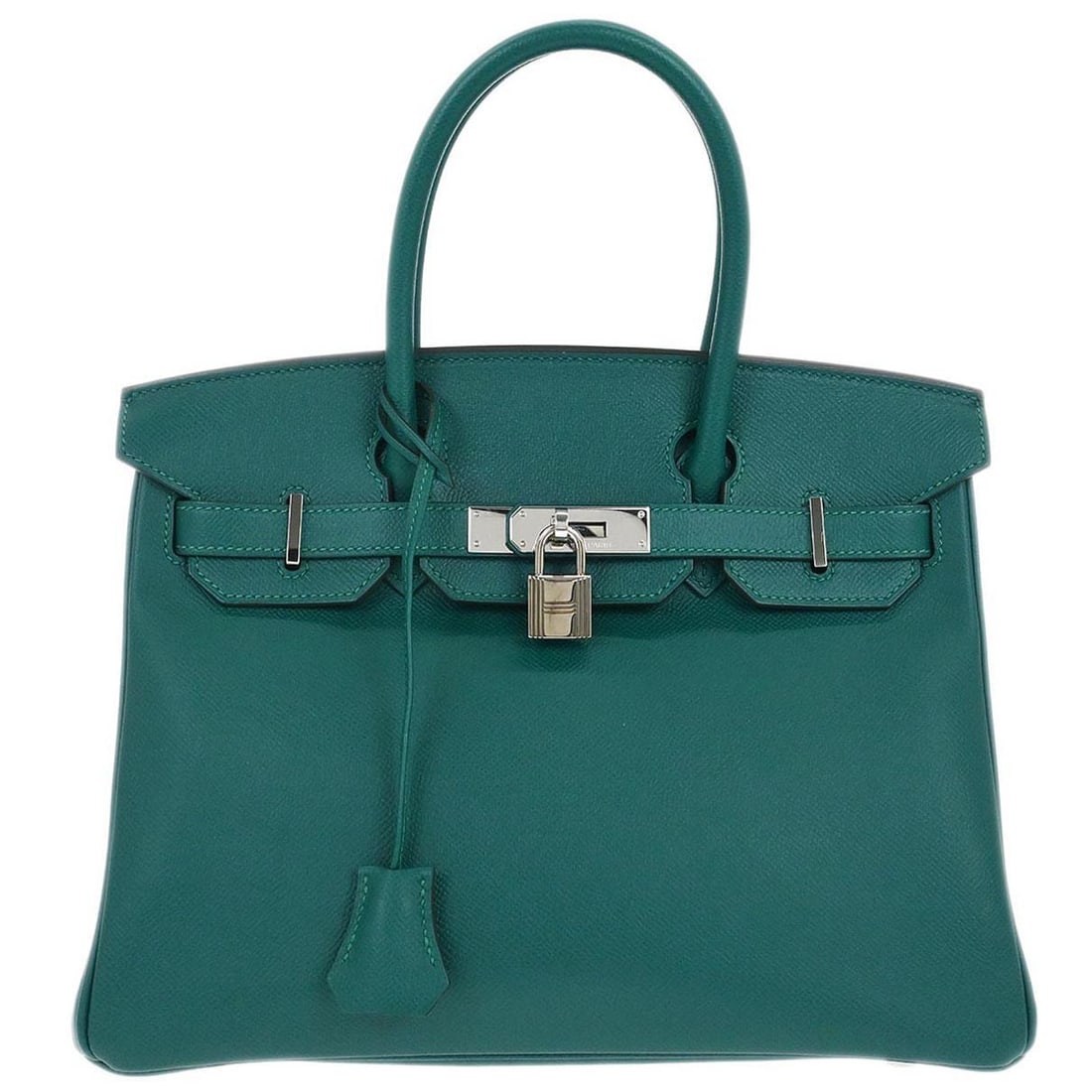 Hermes Birkin 30 Malachite Green Epsom Leather Top Handle Bag (1 of 10)