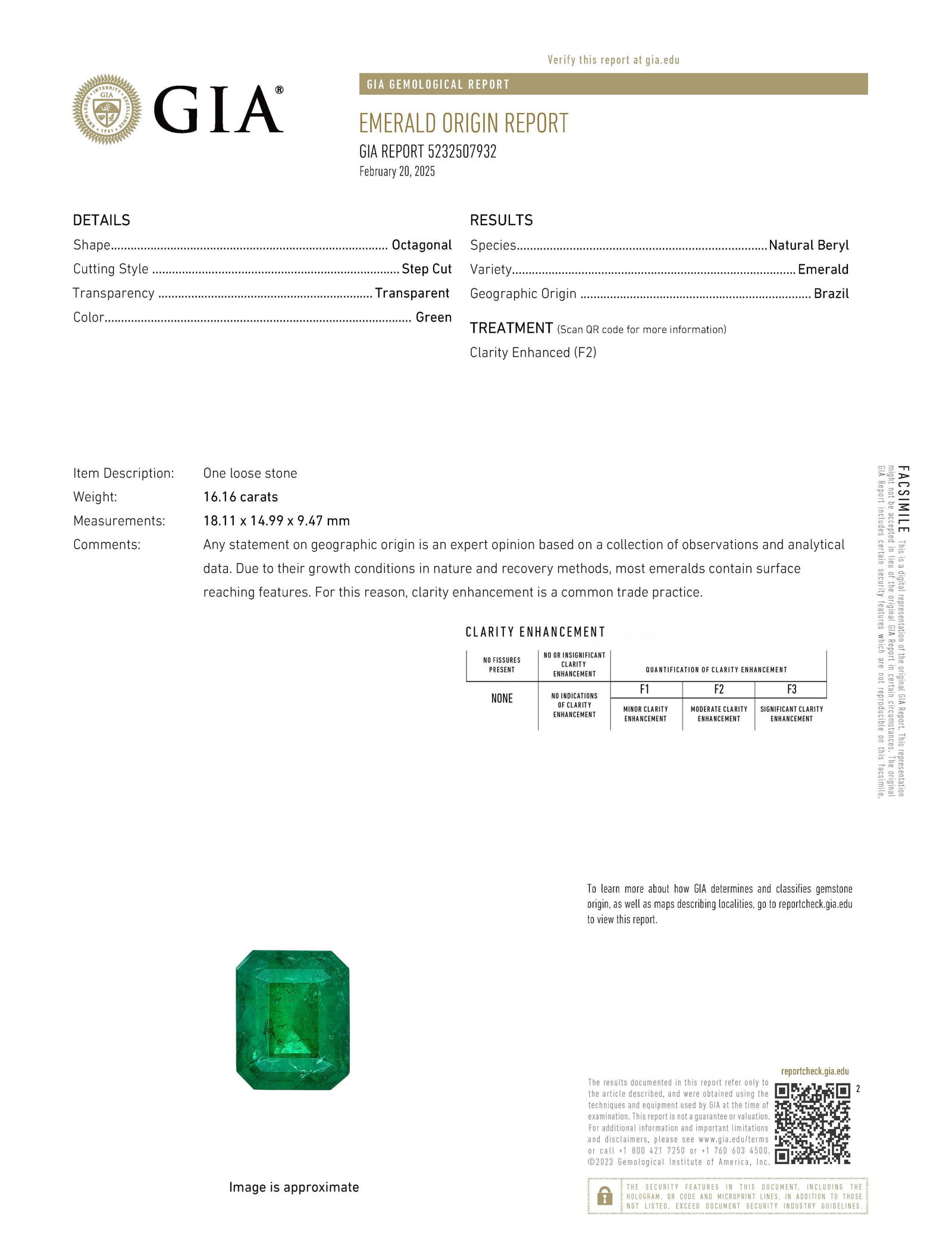 GIA 40.92ct Emerald Diamond Necklace 18k White Gold - 3