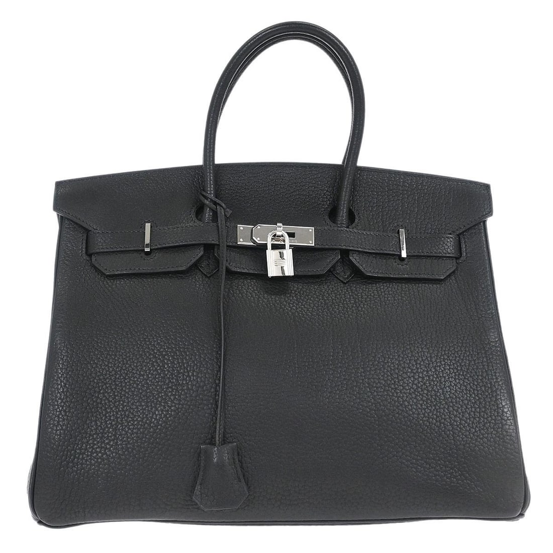 Birkin 35 Black Togo Leather Satchel by Hermes with Double Handles (1 of 11)