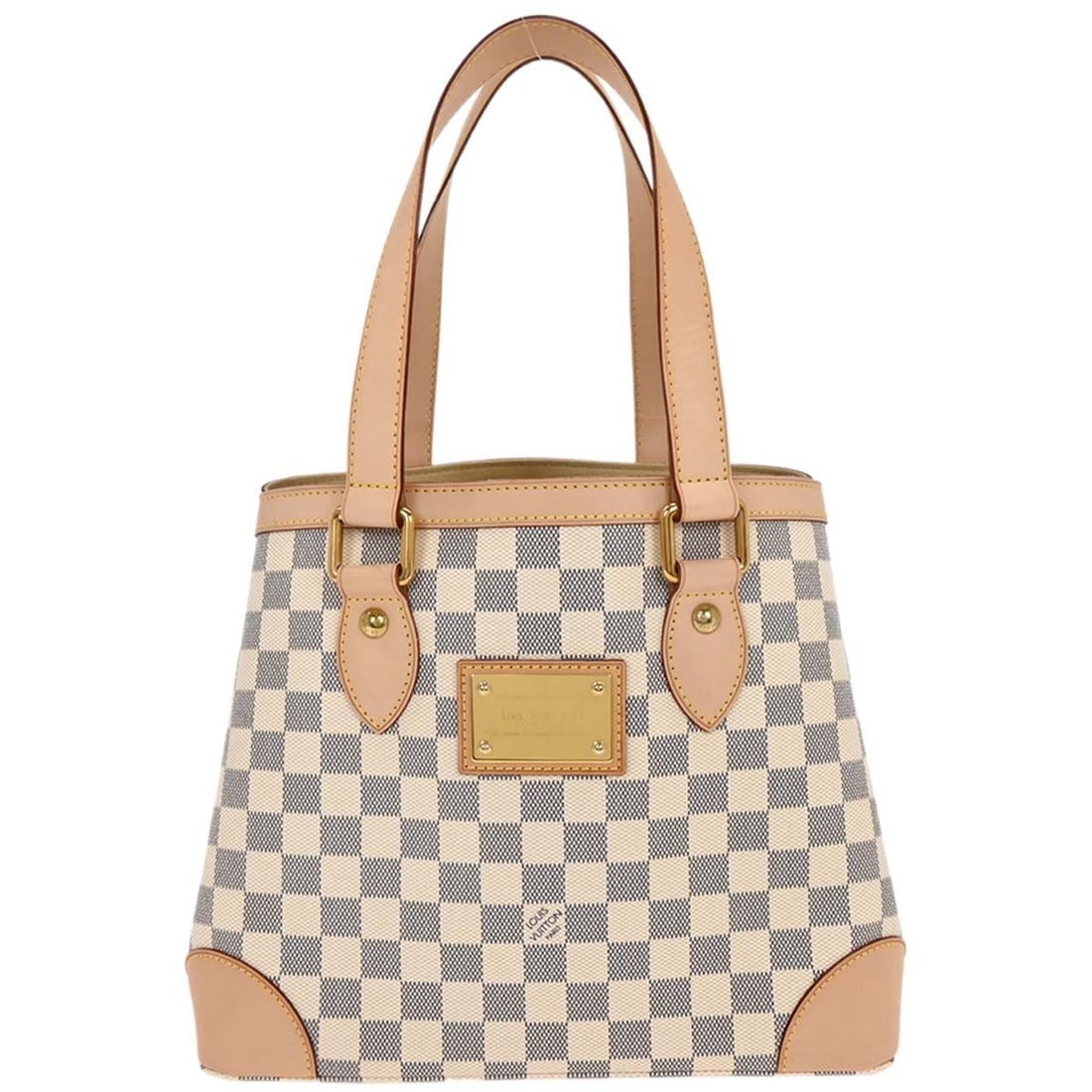 Louis Vuitton Damier Azur Hampstead PM Tote Handbag N51207 White Canvas: Louis Vuitton Damier Azur Hampstead PM Tote Handbag N51207 White Canvas Introducing the elegant Louis Vuitton Damier Azur Hampstead PM Tote Handbag, a perfect blend of style and functionality. This me