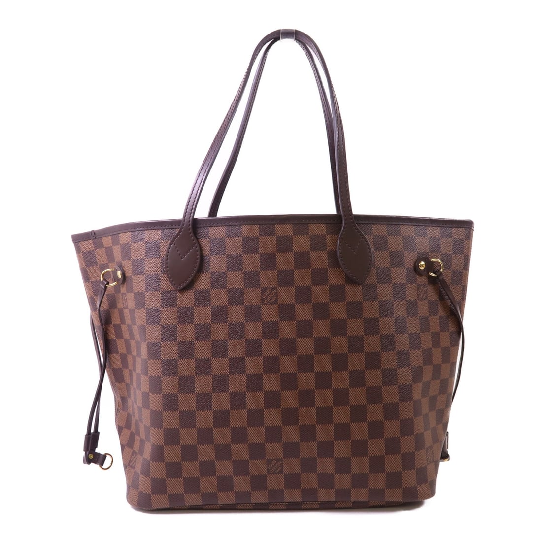 Louis Vuitton Neverfull MM Tote Bag Damier Brown Canvas Gold Hardware (1 of 18)