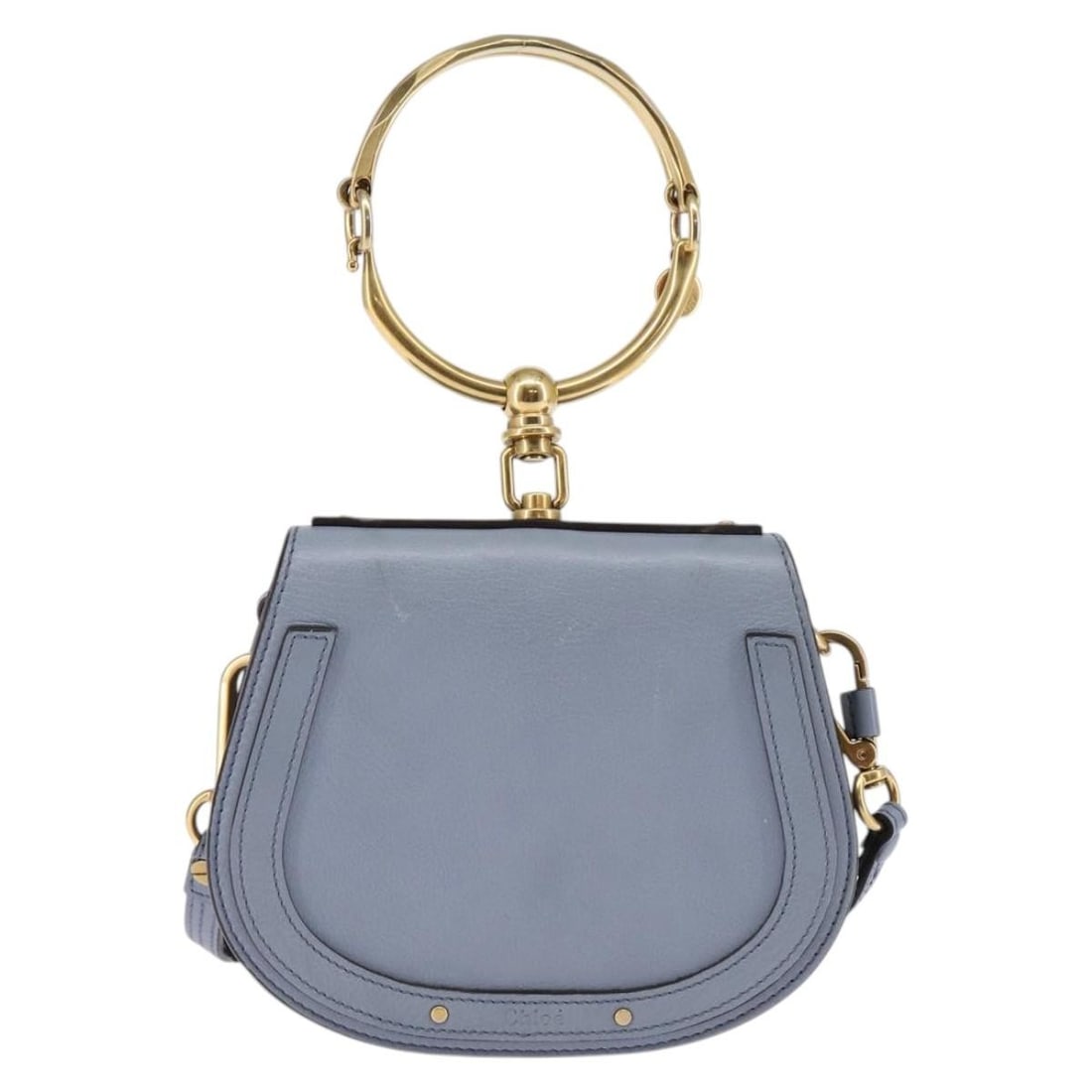 Chloe Nile Blue Leather Crossbody Bag Made in Italy: Chloe Nile Blue Leather Crossbody Bag Made in Italy This Chloe Nile Crossbody Bag is crafted from blue leather and designed for women. The bag features a compact silhouette and is made in Italy. It sh