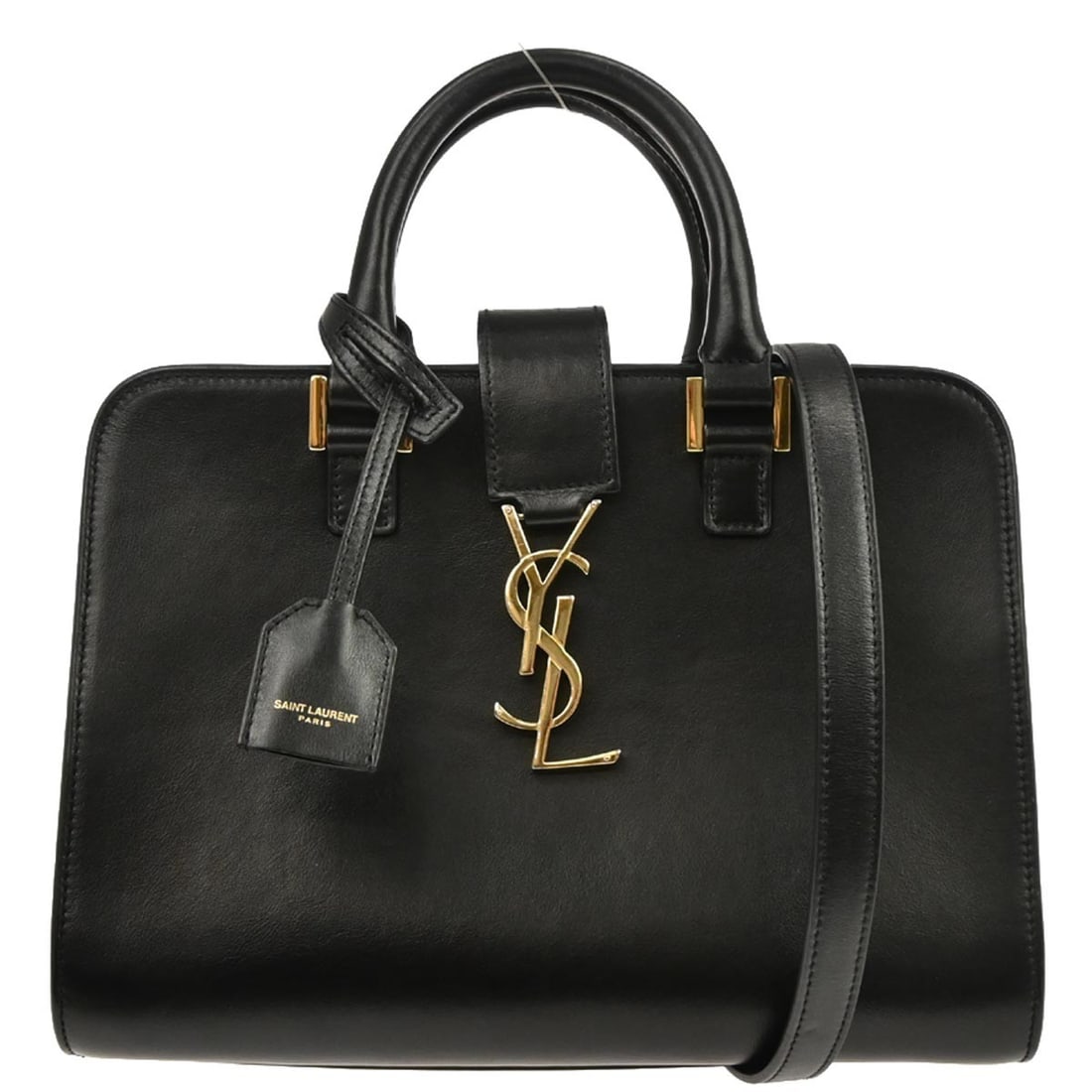 Saint Laurent Baby Cabas Small Black Leather Top Handle 2way Bag (1 of 10)