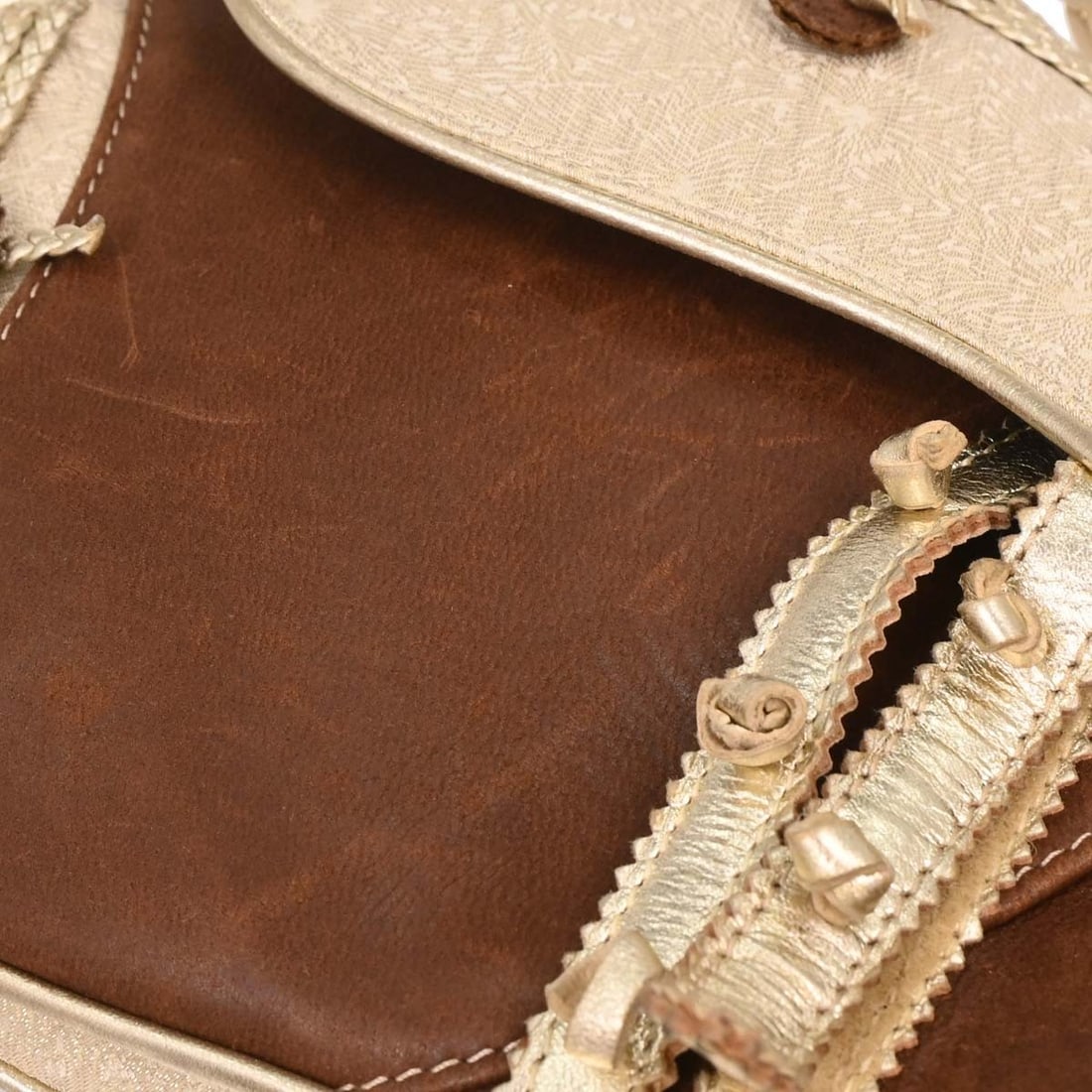 Christian Dior Saddle Handbag Brown Gold Leather Canvas 01RU0013 - 7