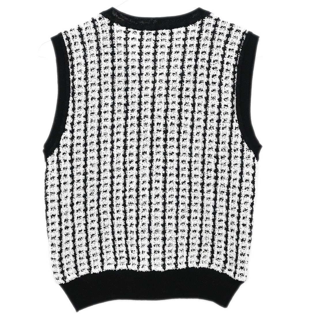 Chanel White Sleeveless V-Neck Knit Vest Top Size #38 - 2