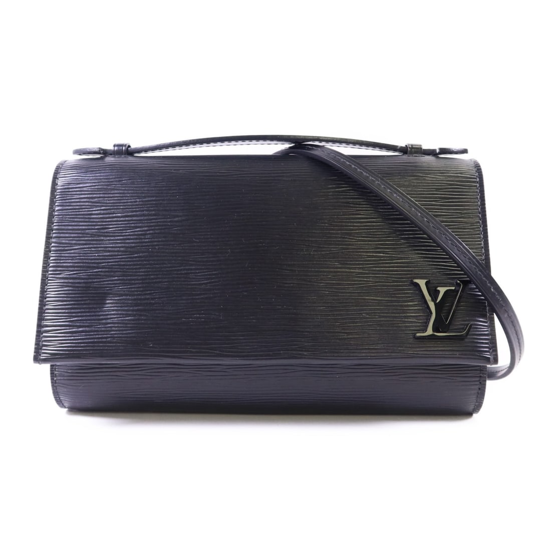 Epi Black Clery Shoulder Bag by Louis Vuitton with SHW M54537: Epi Black Clery Shoulder Bag by Louis Vuitton with SHW M54537 This Louis Vuitton Clery 2-way shoulder bag features a sleek design crafted from black Epi calfskin leather. It is versatile for use as a