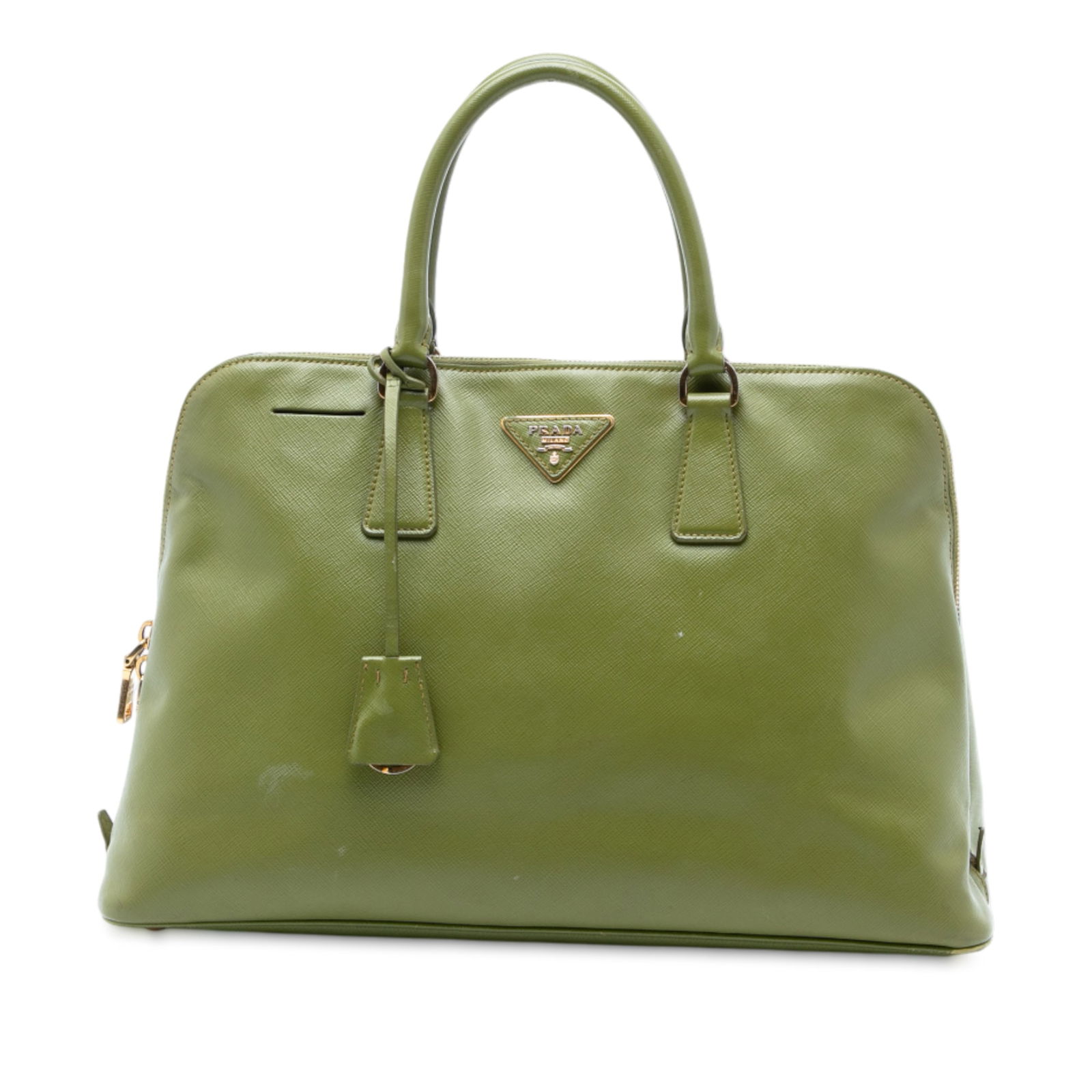 Green Saffiano Leather Promenade Bag by Prada Large Size (1 of 6)