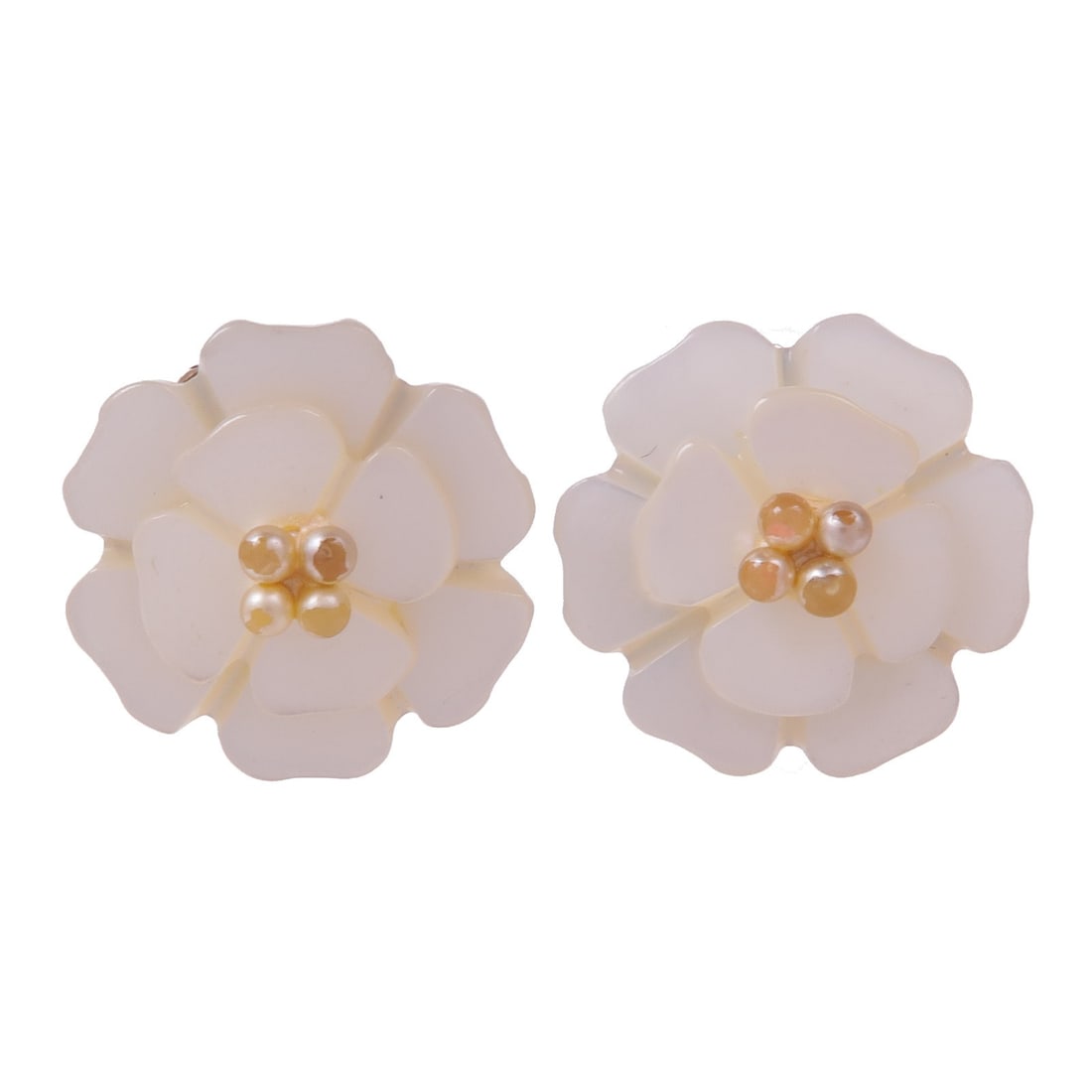CHANEL White PVC Metal CC Earrings France: CHANEL White PVC Metal CC Earrings France Elevate your accessory game with these stunning CHANEL CC Earrings. Crafted in a chic white and silver color scheme, these earrings feature a stylish design t