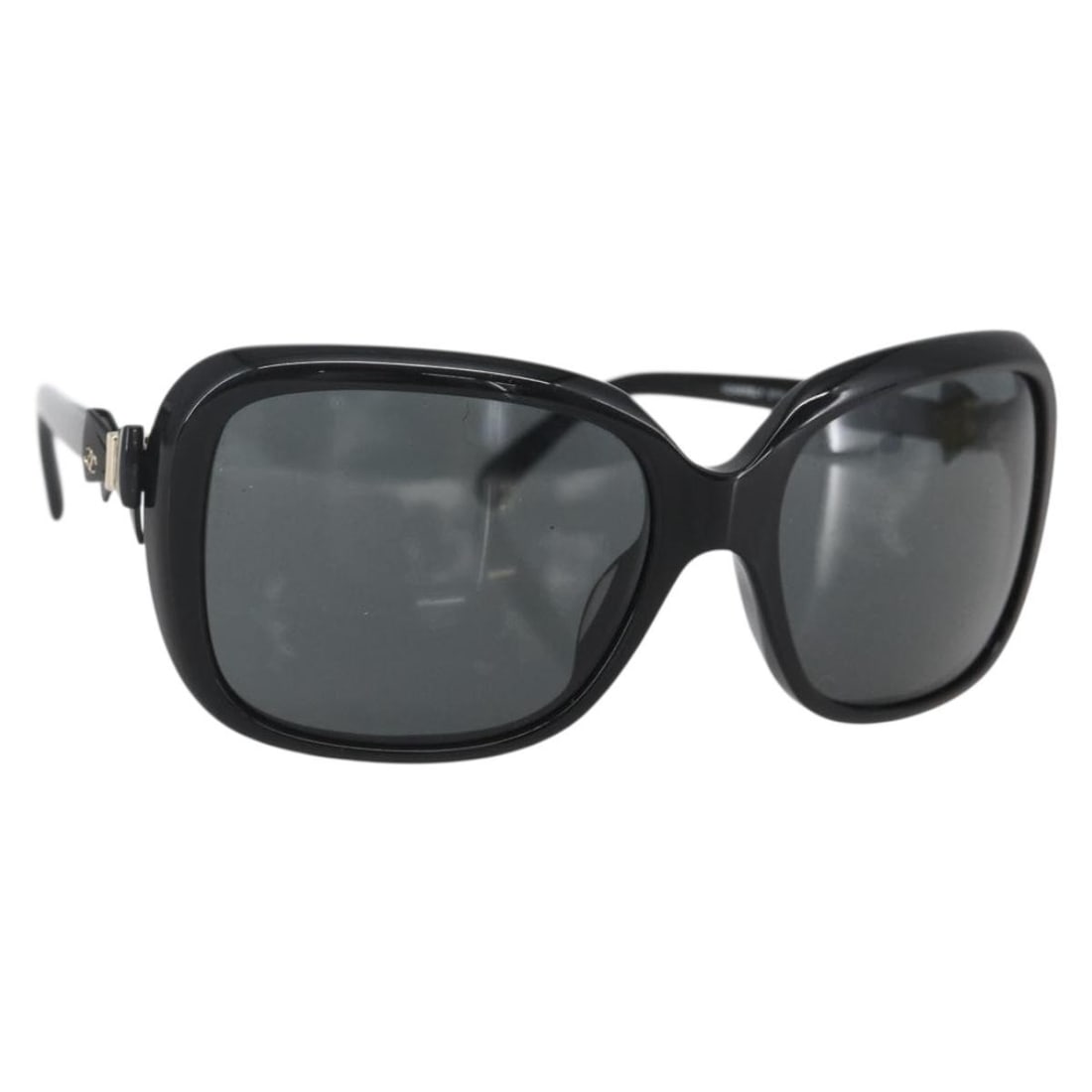 Black Plastic CHANEL 5171-A COCO Mark Ribbon Sunglasses with Case: Black Plastic CHANEL 5171-A COCO Mark Ribbon Sunglasses with Case These CHANEL Ribbon COCO Mark sunglasses feature a stylish black plastic frame and are part of the 5171-A product line. Made in Italy,