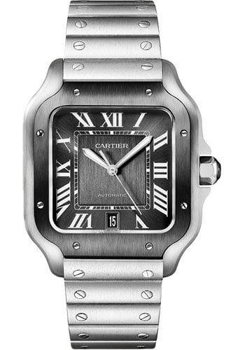 Cartier Santos de Cartier Large WSSA0037 Gray Dial Bracelet Watch with Card (1 of 4)