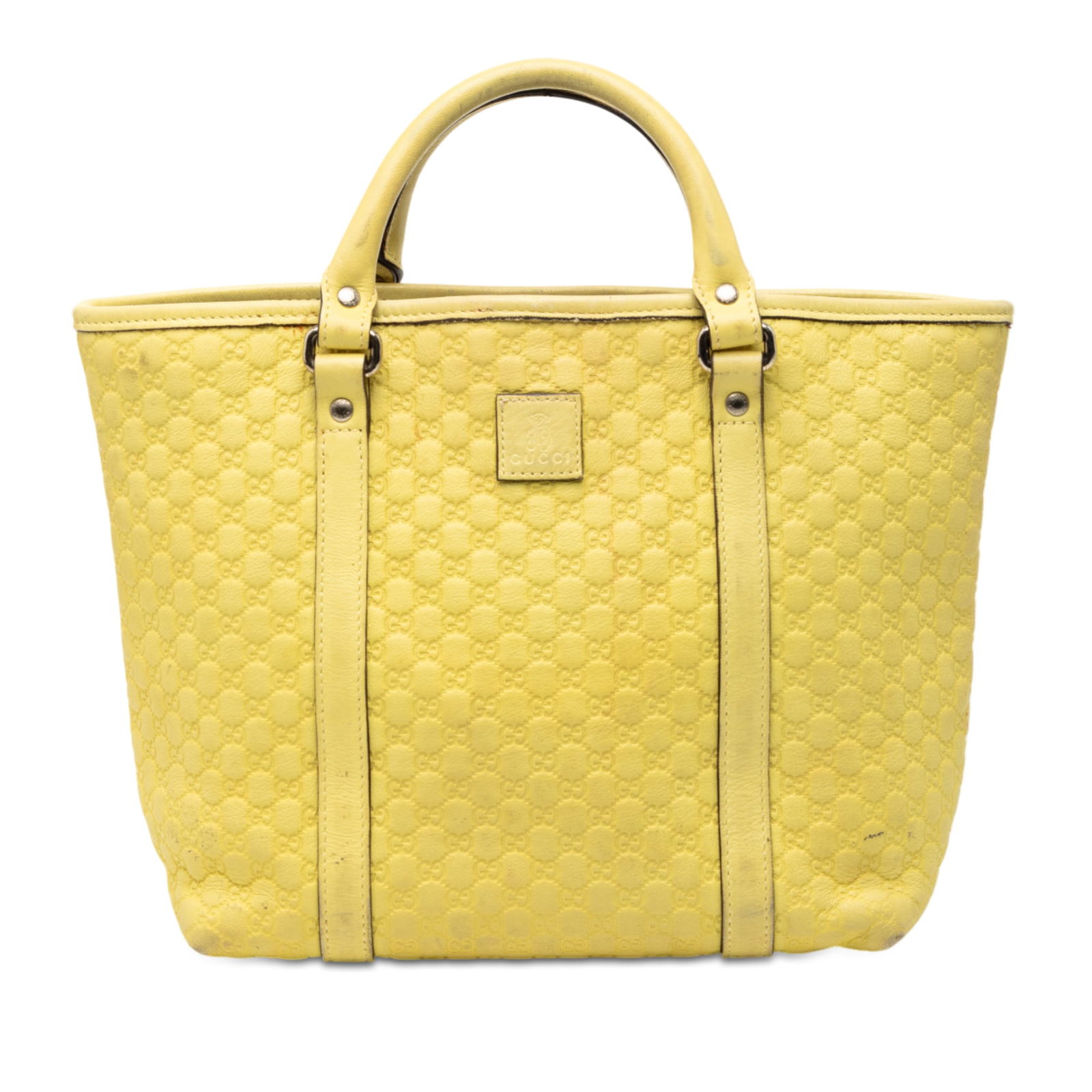 Gucci Guccissima Yellow Embossed Leather Tote Bag (1 of 9)