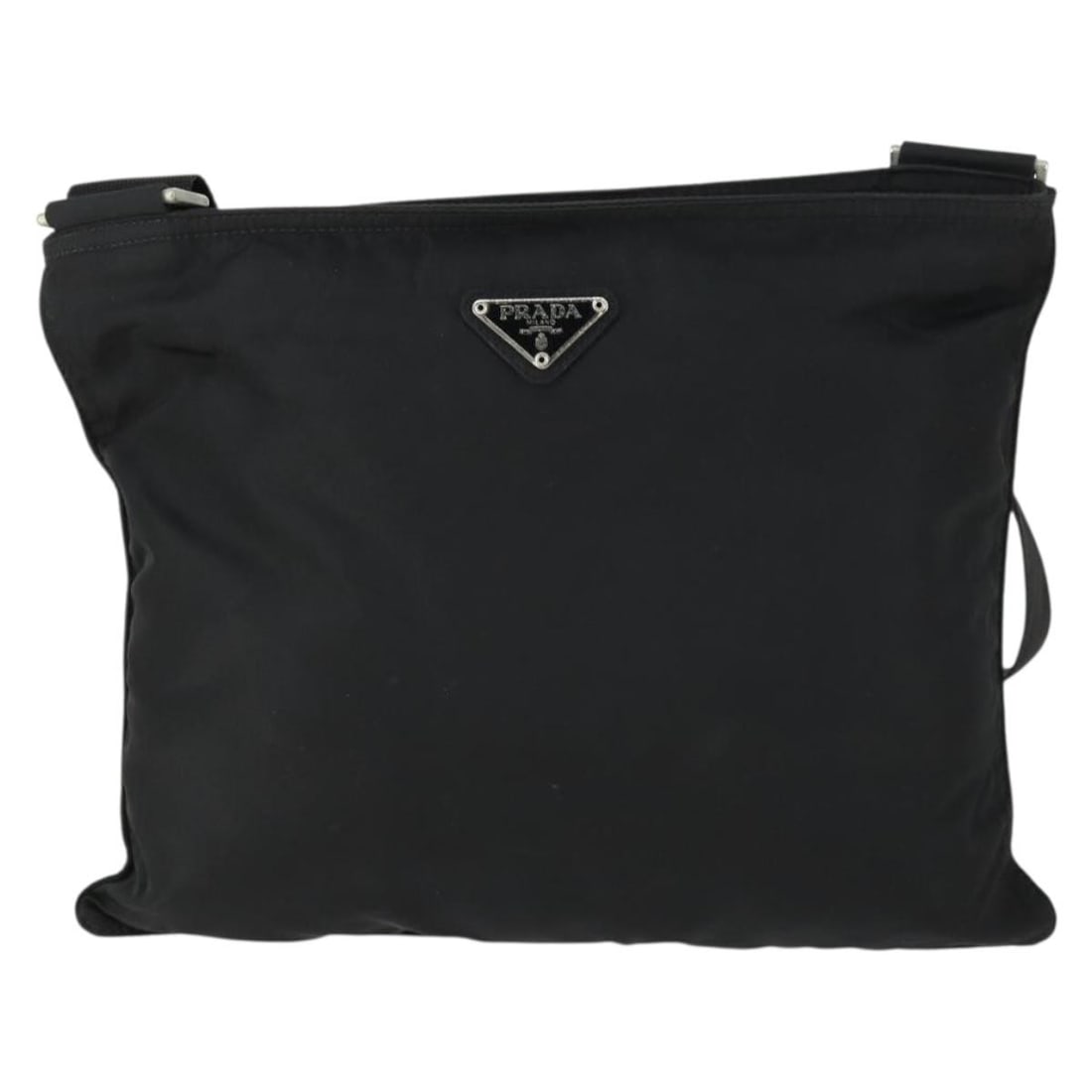 Black Nylon Prada Messenger Bag with Zip Top Closure (1 of 18)