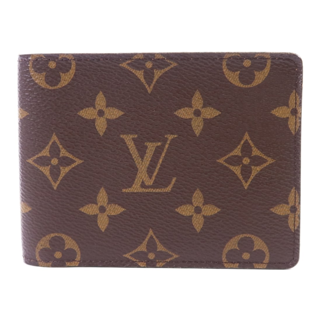 Louis Vuitton Monogram Brown Bi-Fold Multiple Wallet M60895: Louis Vuitton Monogram Brown Bi-Fold Multiple Wallet M60895 This is a Louis Vuitton Multiple Wallet in the classic Monogram pattern, crafted from brown PVC coated canvas. Designed as a bi-fold wallet,