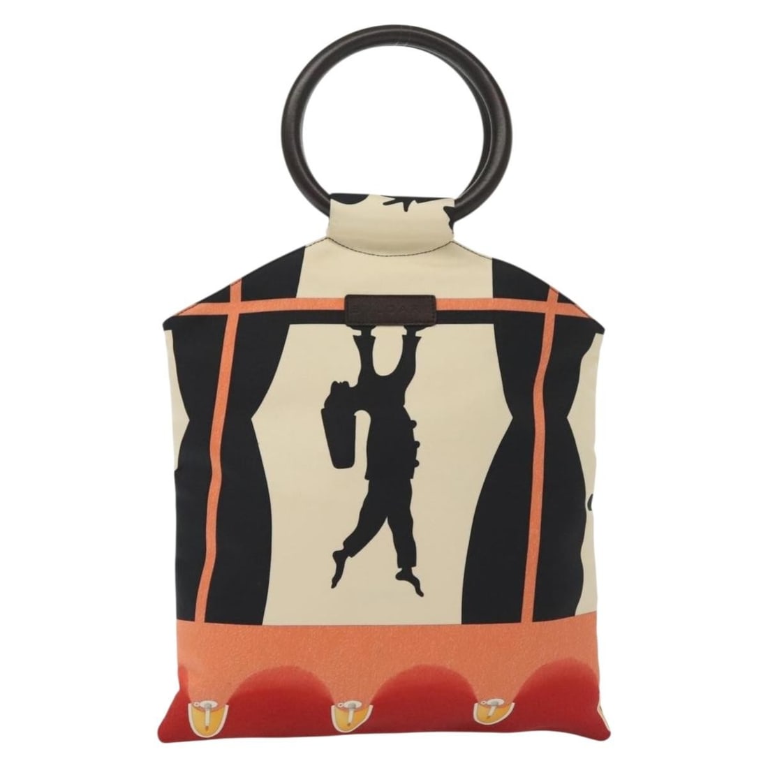 Beige Canvas Bvlgari Womens Handbag 31cm by 37cm by 37cm: Beige Canvas Bvlgari Womens Handbag 31cm by 37cm by 37cm This Bvlgari handbag is crafted from beige canvas and designed for women. It features a spacious structure with dimensions of 31cm x 37cm x 37c