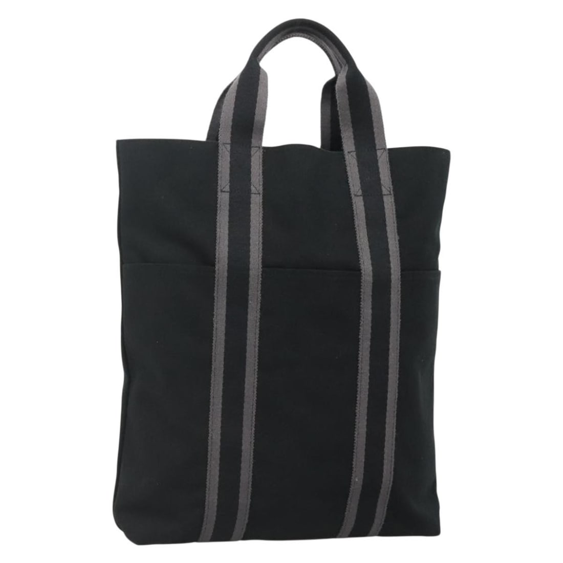 Hermes Herline Canvas Tote Bag Black 29cm by 38cm by 7cm (1 of 18)