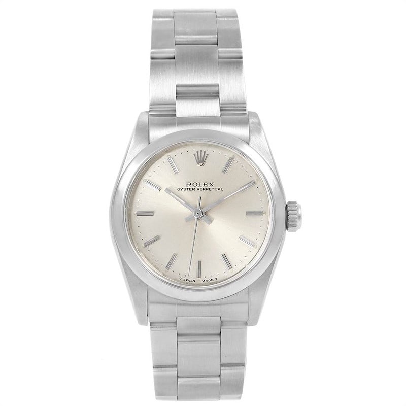 Ladies Oyster Perpetual Watch Ref 67480 With Silver Stick Dial (1 of 5)