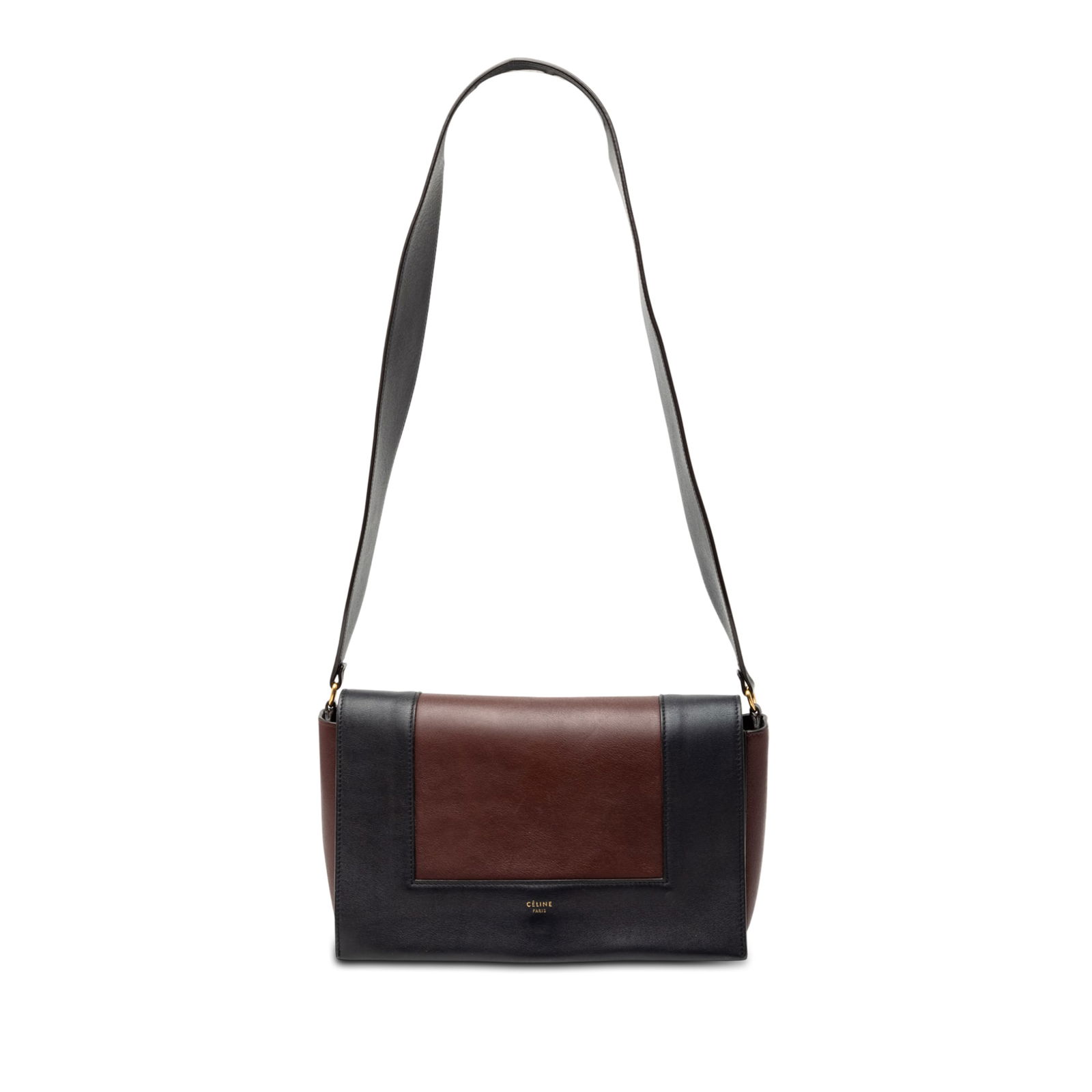 Celine Frame Black Leather Medium Shoulder Bag with Flap Closure (1 of 7)