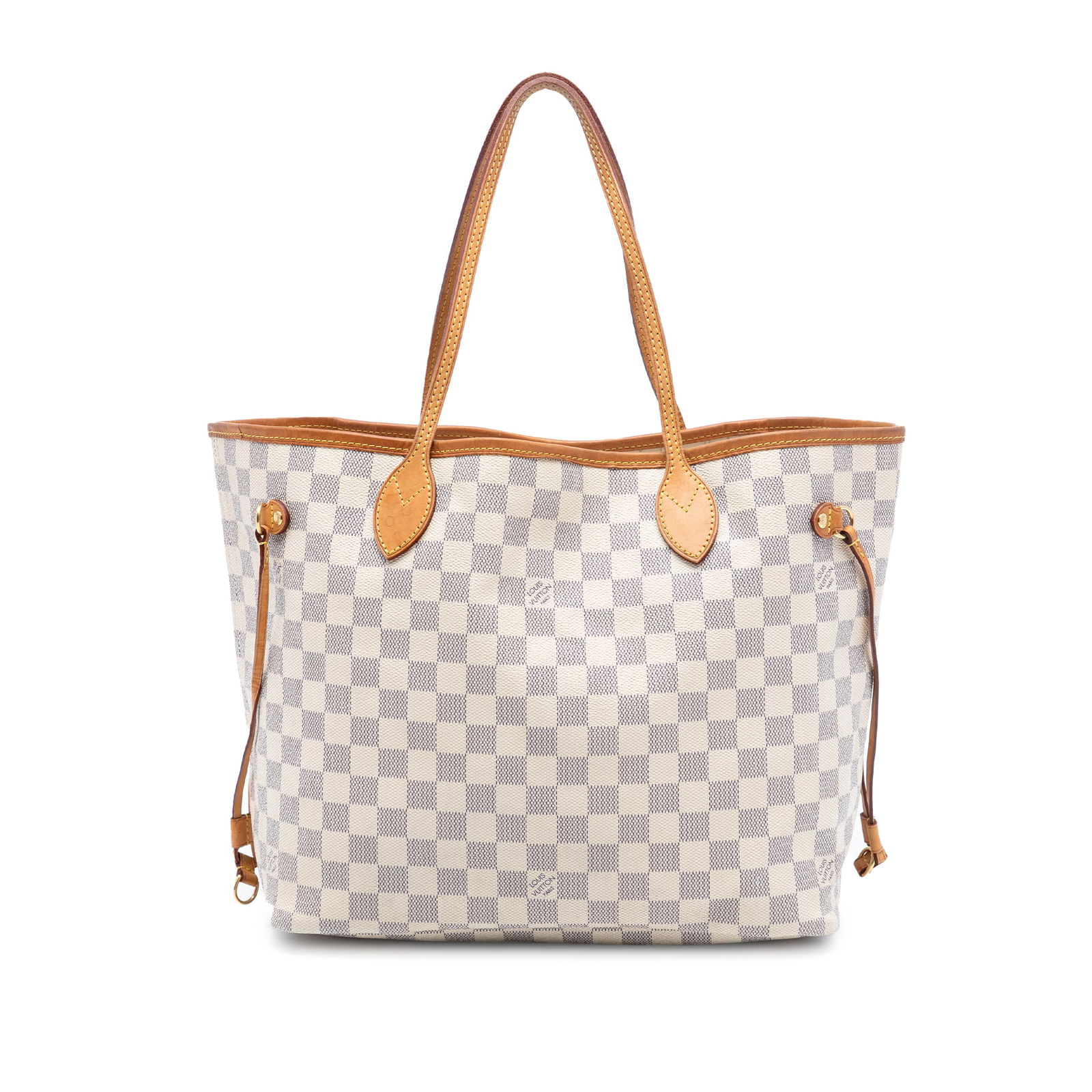 Louis Vuitton Neverfull MM Tote Damier Azur Canvas with Vachetta Leather Trim (1 of 7)