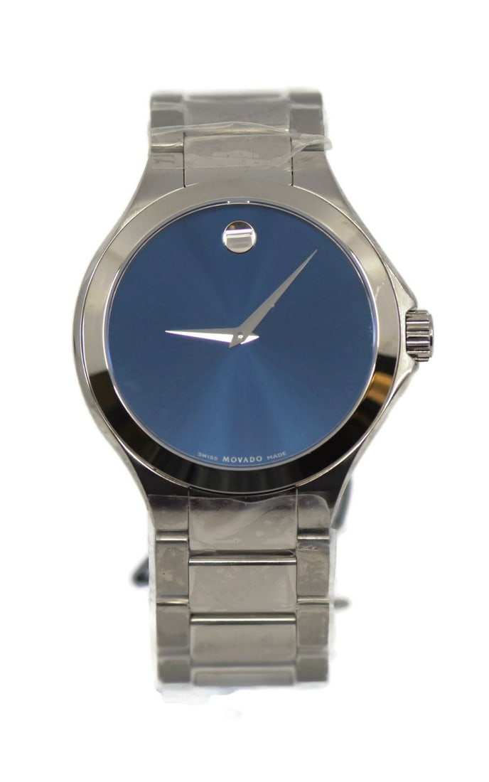 Movado Defio Blue Dial Stainless Steel Quartz Watch 0607311 Authentic: Movado Defio Blue Dial Stainless Steel Quartz Watch 0607311 Authentic Discover the elegance of the Movado Defio wristwatch, featuring a striking blue dial and crafted from high-quality stainless