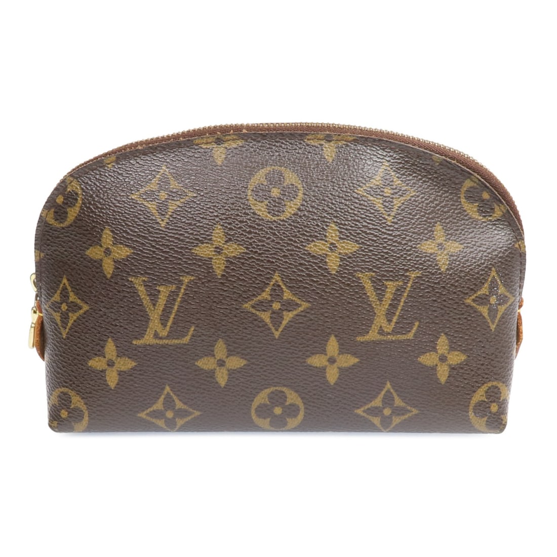 Louis Vuitton Monogram Brown Cosmetic Clutch Bag M47515 with Gold Hardware (1 of 16)