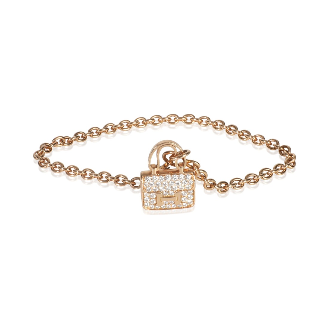 Hermes Amulettes Constance Bracelet Rose Gold Diamonds 0.44ct (1 of 4)