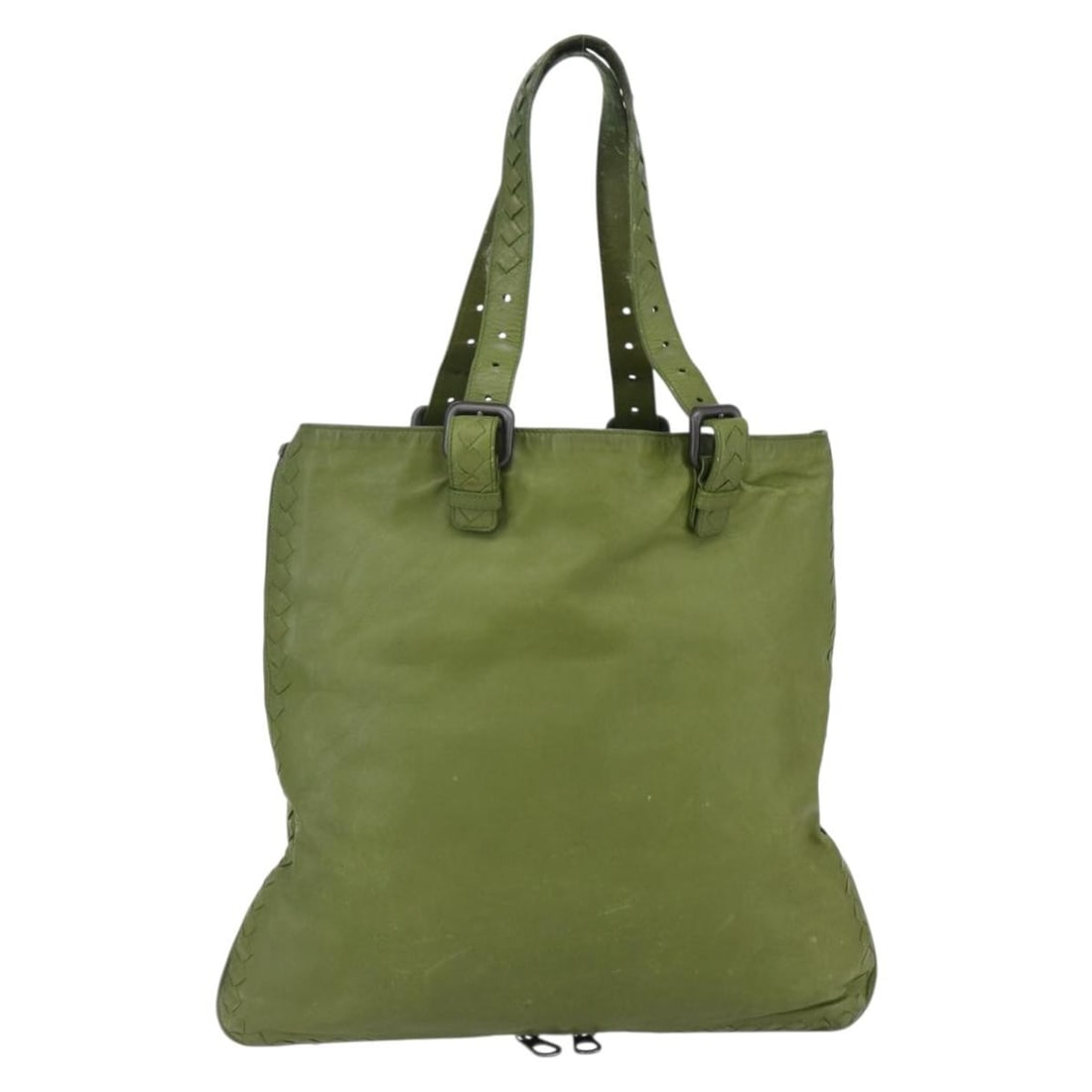 Green Leather Intrecciato Shoulder Bag by Bottega Veneta (1 of 18)