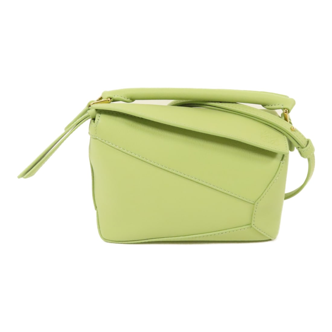 Mini Puzzle Edge Calfskin 2-Way Shoulder Bag by LOEWE with Gold Hardware: Mini Puzzle Edge Calfskin 2-Way Shoulder Bag by LOEWE with Gold Hardware Introducing the LOEWE Mini Puzzle Edge Bag, a versatile 2-way shoulder bag crafted from luxurious calfskin. This stylish piece