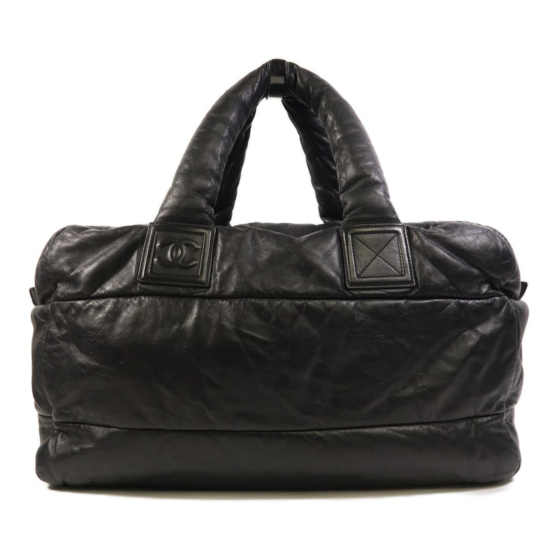 Chanel Coco Cocoon Black Calfskin Leather Tote Bag with Silver Hardware (1 of 18)
