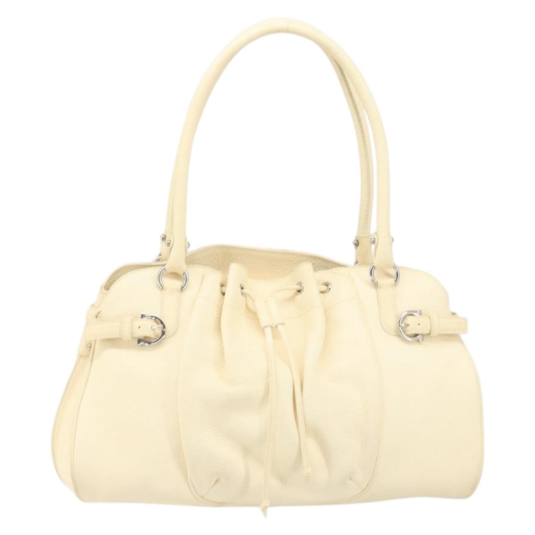 Beige Leather Vintage Salvatore Ferragamo Handbag 32cm by 27cm by 13cm (1 of 18)