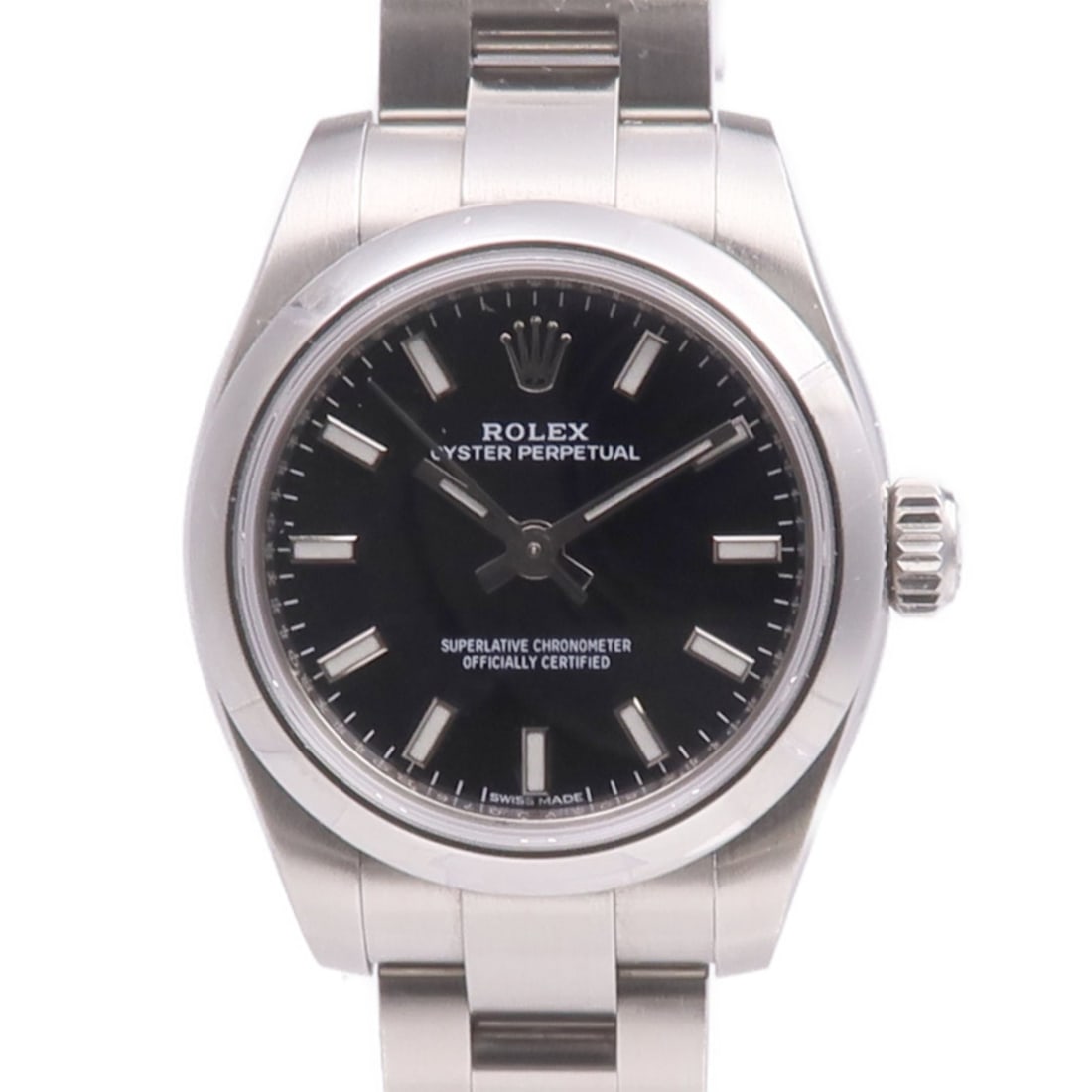 Stainless Steel Rolex Oyster Perpetual 176200 Automatic Black Dial Watch (1 of 18)