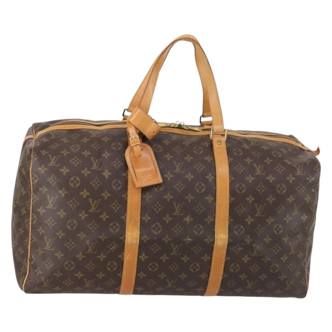 Louis Vuitton Sac Souple 55 Monogram Canvas Boston Bag: Louis Vuitton Sac Souple 55 Monogram Canvas Boston Bag This Louis Vuitton Sac Souple Handbag features the iconic Monogram Canvas in brown and is designed for unisex use. The pre-owned bag is in good c
