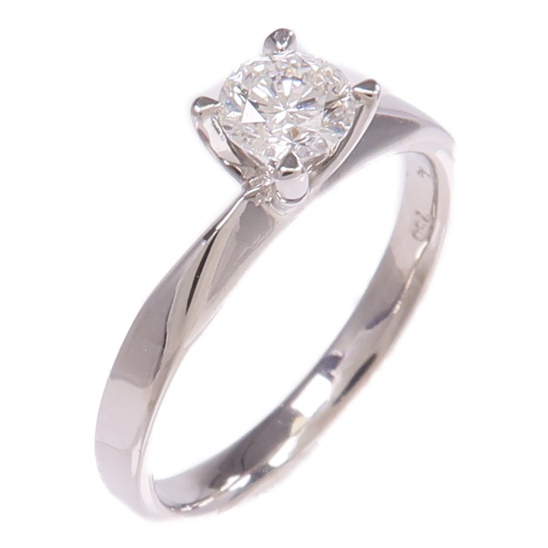 Diamond Solitaire Ring in 18K White Gold Size 5 (1 of 8)