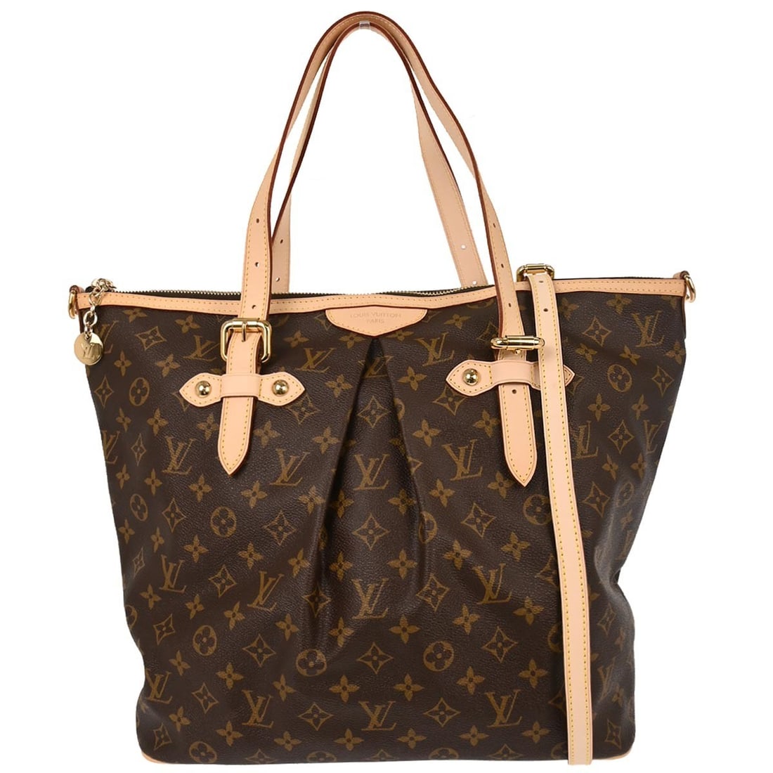Palermo GM Large Monogram Canvas Leather 2way Tote by Louis Vuitton: Palermo GM Large Monogram Canvas Leather 2way Tote by Louis Vuitton This Louis Vuitton Palermo GM is a large 2-way tote bag crafted from monogram canvas leather. Featuring a classic brown monogram pat