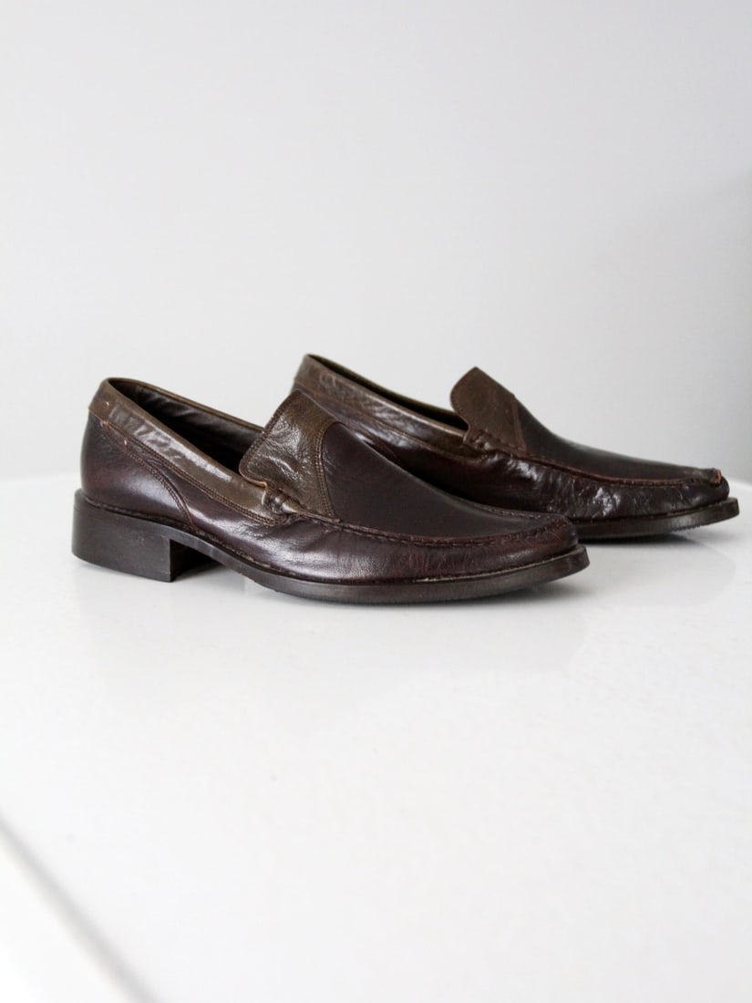 Vintage FX La Salle Leather Loafers Women 7 Italian Design: Vintage FX La Salle Leather Loafers Women 7 Italian Design Step out in style with these Vintage FX La Salle Leather Loafers for women, size 7 US (37.5 IT). Crafted in Italy, these chic slip-on shoes f