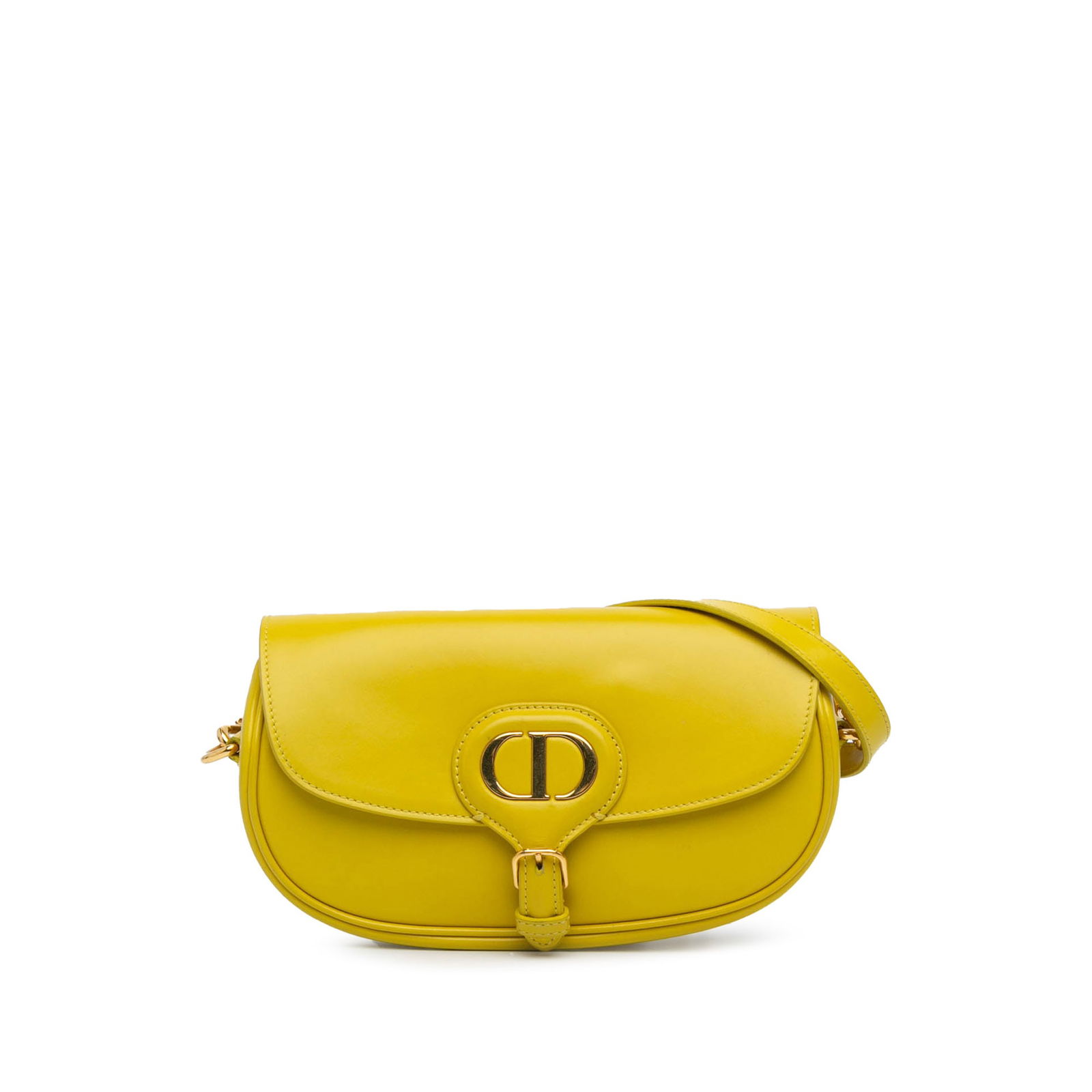 Dior Yellow Calfskin Bobby East West Crossbody Bag: Dior Yellow Calfskin Bobby East West Crossbody Bag This Dior Calfskin Bobby East West Crossbody bag is a stylish and functional accessory, crafted from premium leather. It features a convenient front